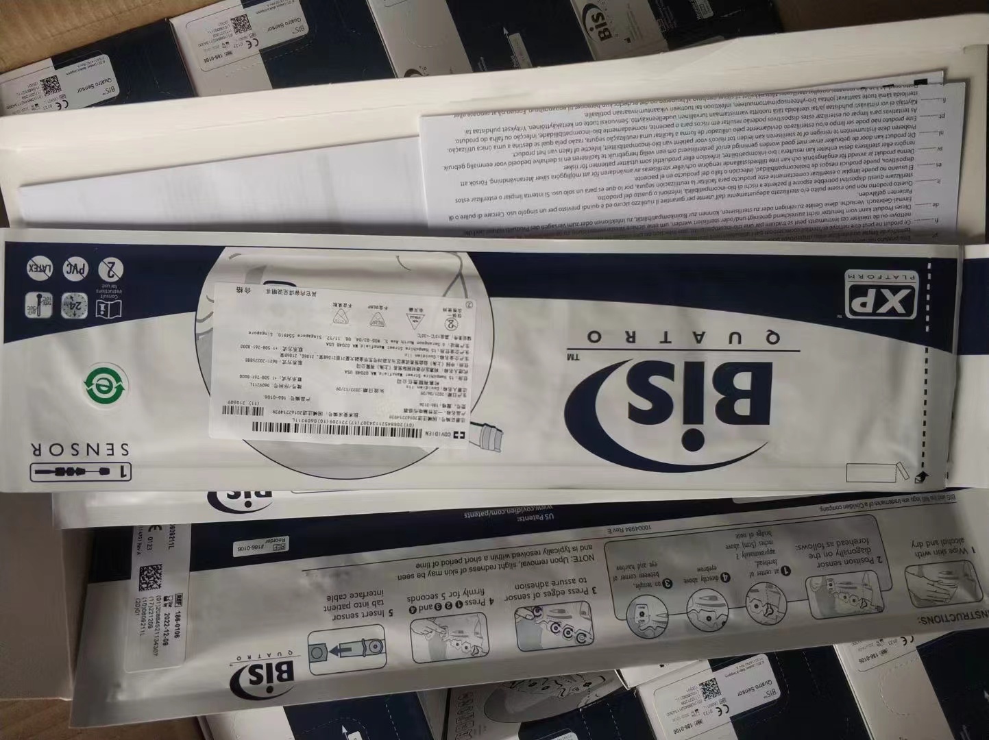 Covidien BIS 186-0106 Sensor for Anesthesia Machine 10.5 X 1.1 Inch Standard Pediatric, PVC Free 4th Electrode Disposable