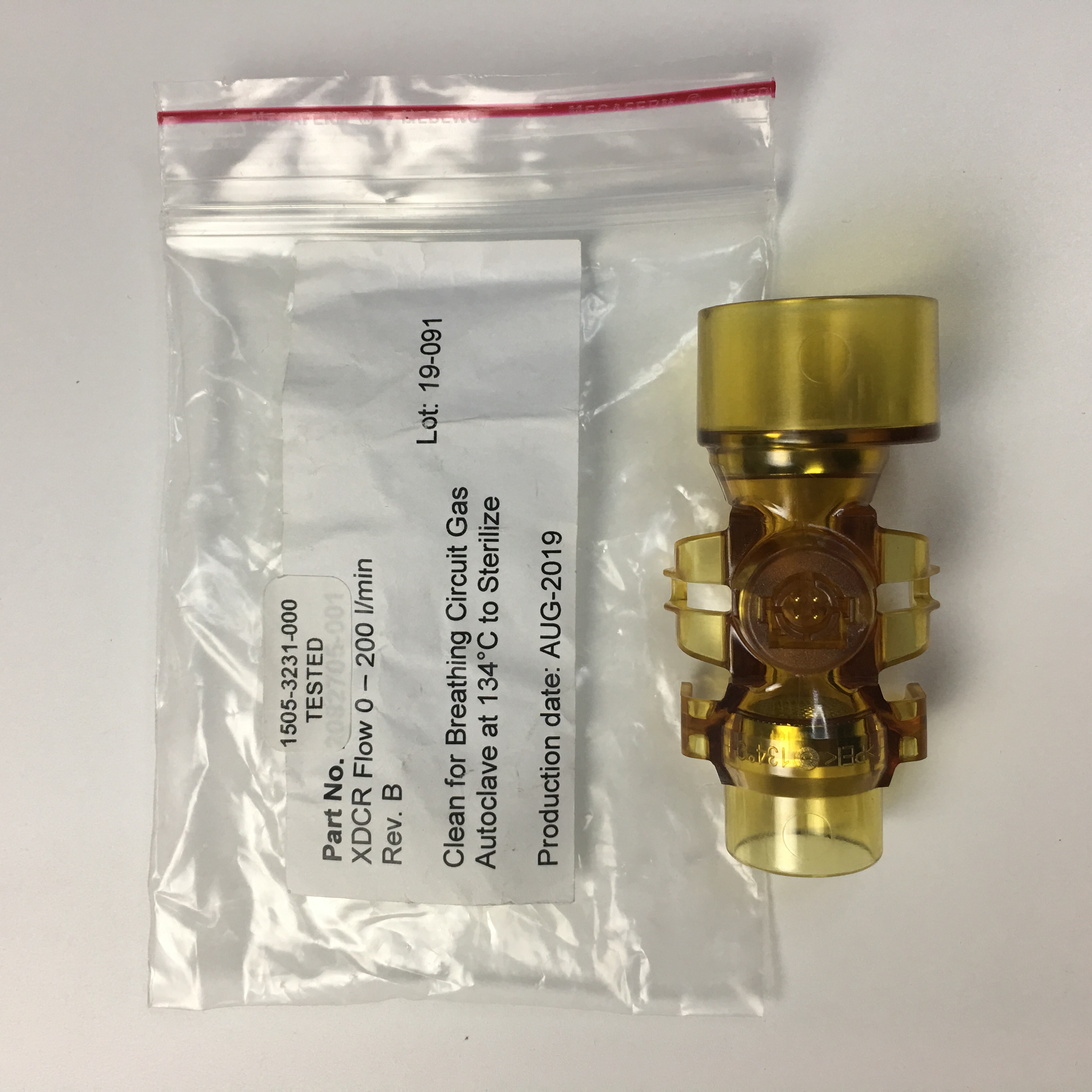 GE Datex-Ohmeda Respiratory Adult Children  Flow Sensor  PN 1505-3231-000 XDCR FLOW 0-200 LMIN