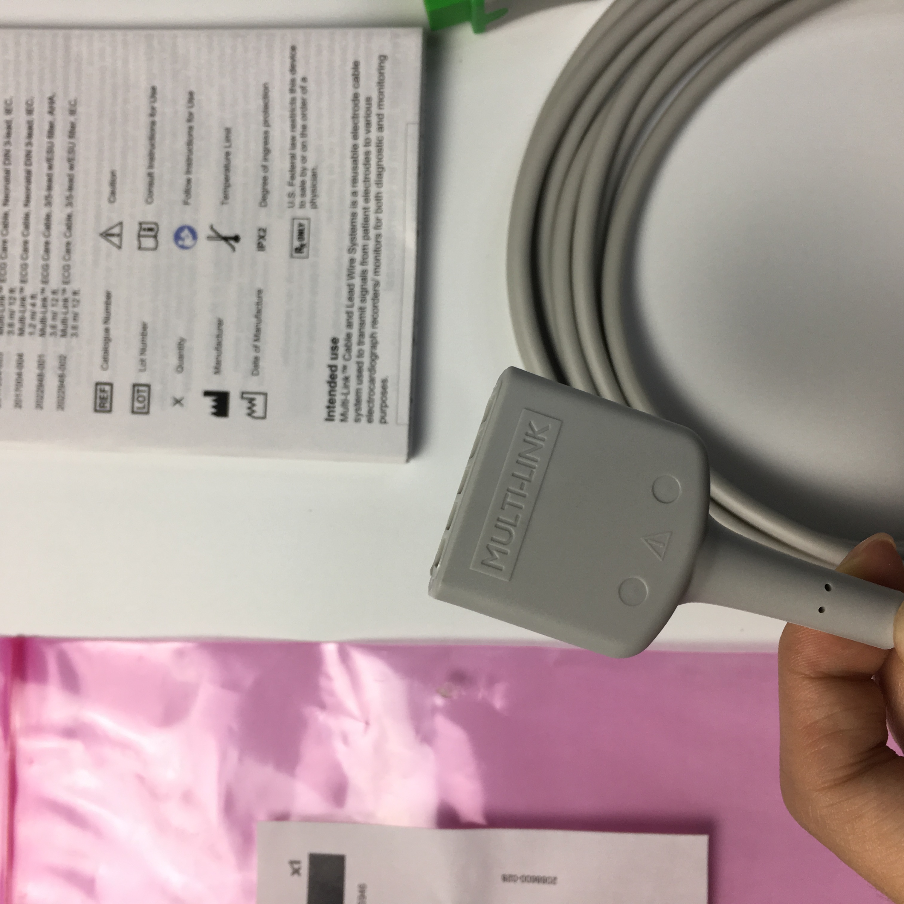 GE CareFusion Original New Multi-Link Adult ECG Care Cable 3 5 Lead ,AHA,3.6M 12ft REF 2017003-001