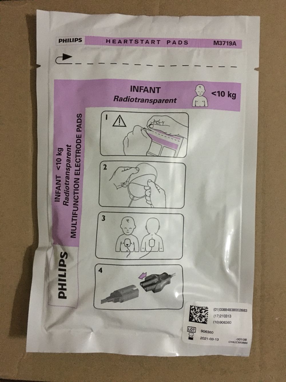 ALMOHADILLAS PHILIPS HEARTSTART M3719A INFANTIL Radiotransparente