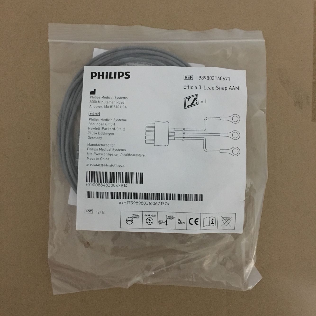 Philips Efficia สแนป 3 สาย AAMI REF 9898033160671