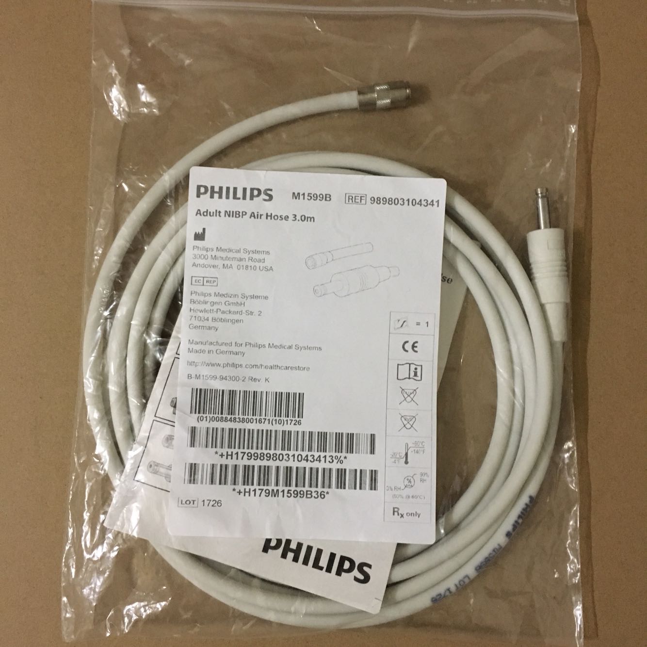 PHILIPS M1599B Hos Udara NIBP Dewasa 3.0m RUJ 989803104341