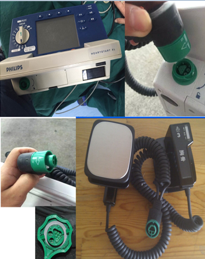 Pemegang elektrod defibrilasi M4735A asli Philips M4746A