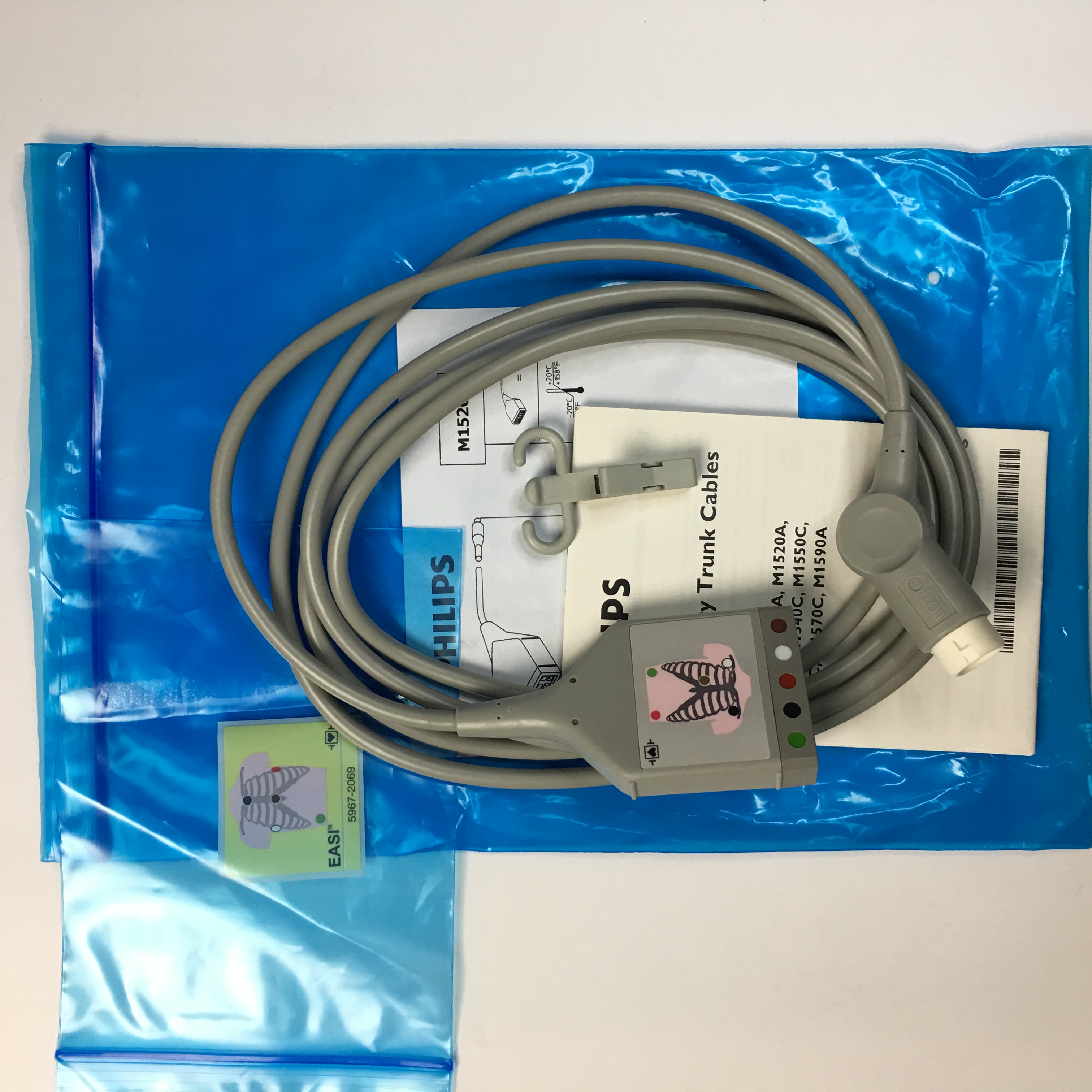 Philips Original New 5-Lead ECG Patient Trunk Cable safety set 12 Pin 2.7m REF  M1520A