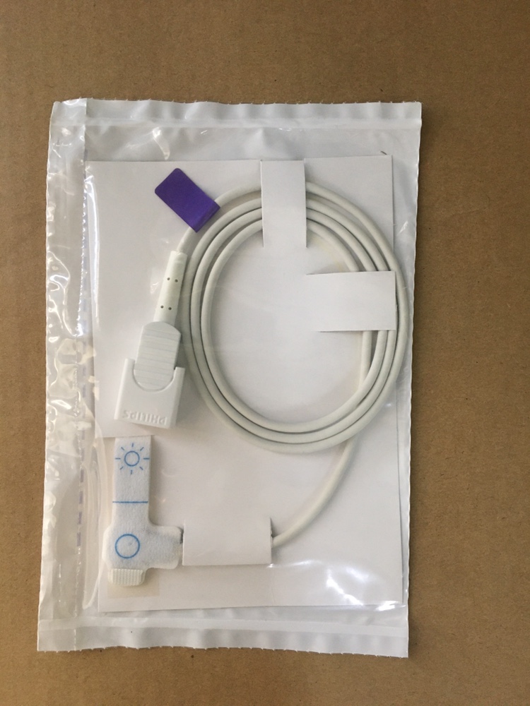 Sensor SpO2 desechable para adultos, neonatos y adultos, sin adhesivo, Philips M1134A REF 989803164921