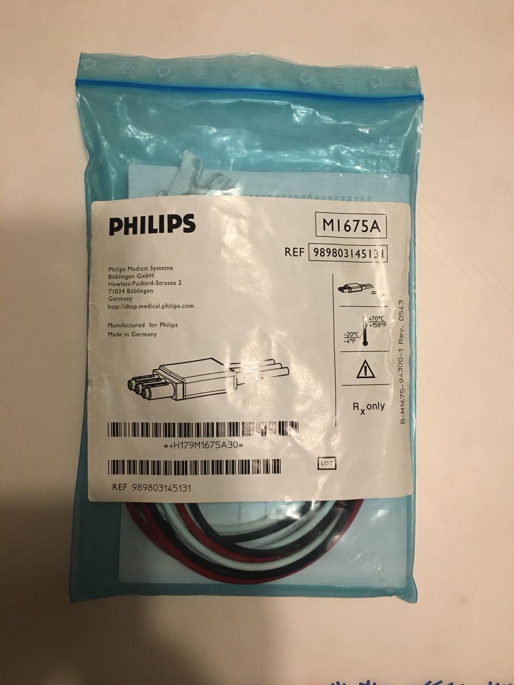Philips M1675A ECG leads REF 989803145131