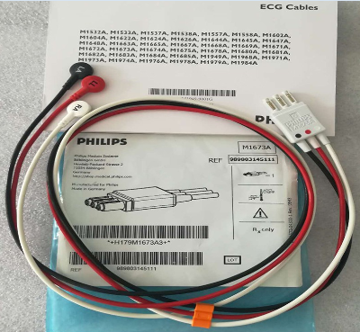 Philips original 3 lead buckle type 1M American standard (RA white, LL red, LA black) single row middle connector M1673A