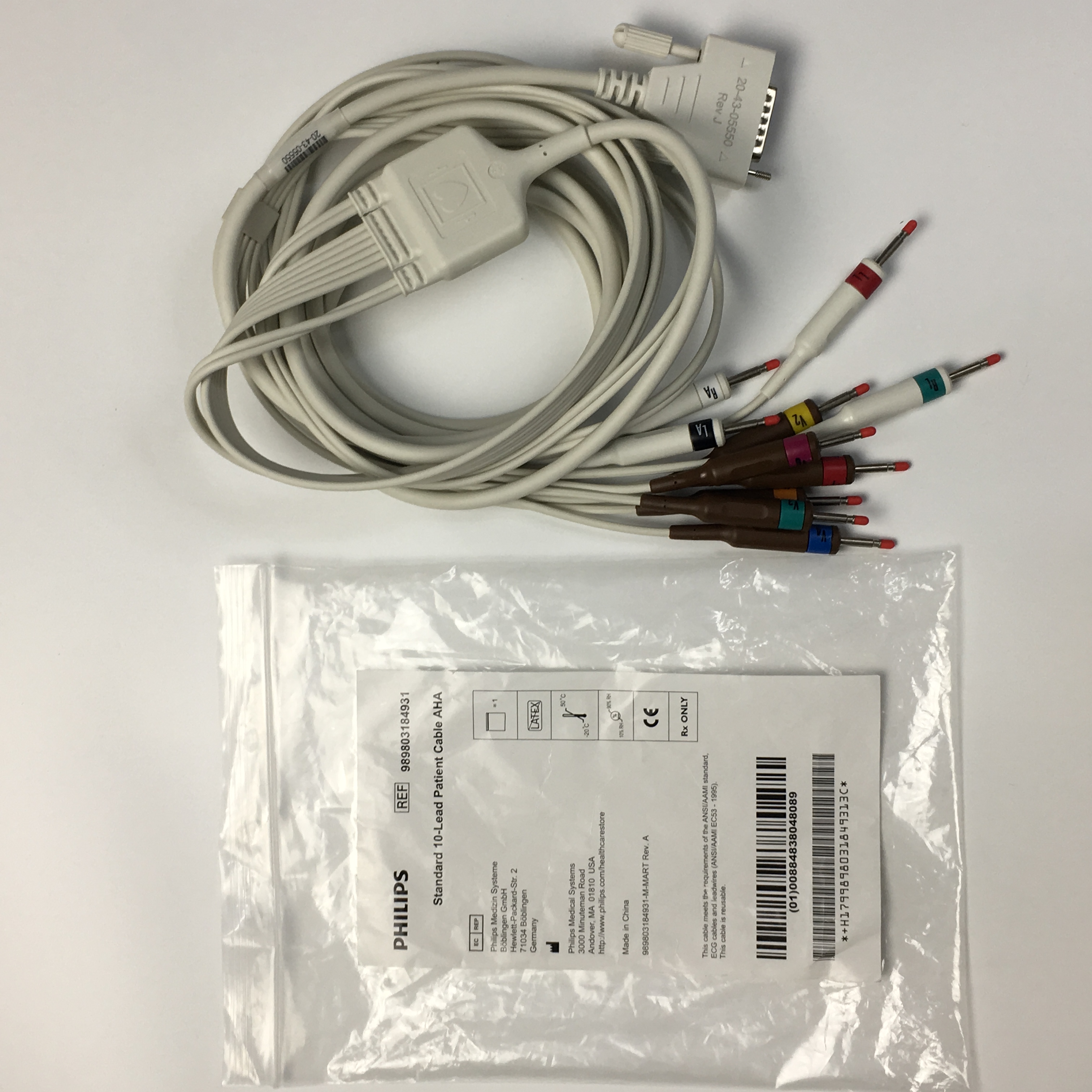 Philips original new TC10 ECG 10-lead patient cable (chest lead 75CM, limb lead 115CM) 3.0 AHA standard REF 989803184931