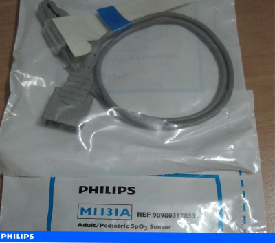 Philips Original imported trapezoidal head 7-pin adult children SpO2 probe one set for each patient with 20 sets of boxes M1131A