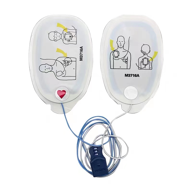 ALMOHADILLA DE DESFIBRILACIÓN CON ELECTRODO MULTIFUNCIÓN RADIOLUCENTE PARA NIÑOS ADULTOS PHILIPS HEARTSTART M3716A 989803107811