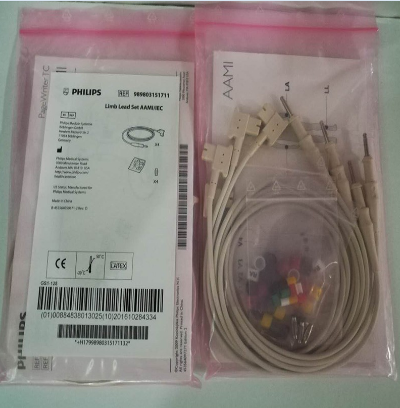 Philips mengimport TC30, 50, 70 dawai plag mesin ECG (empat garis anggota berasingan) piawaian Eropah dan Amerika 989803151711