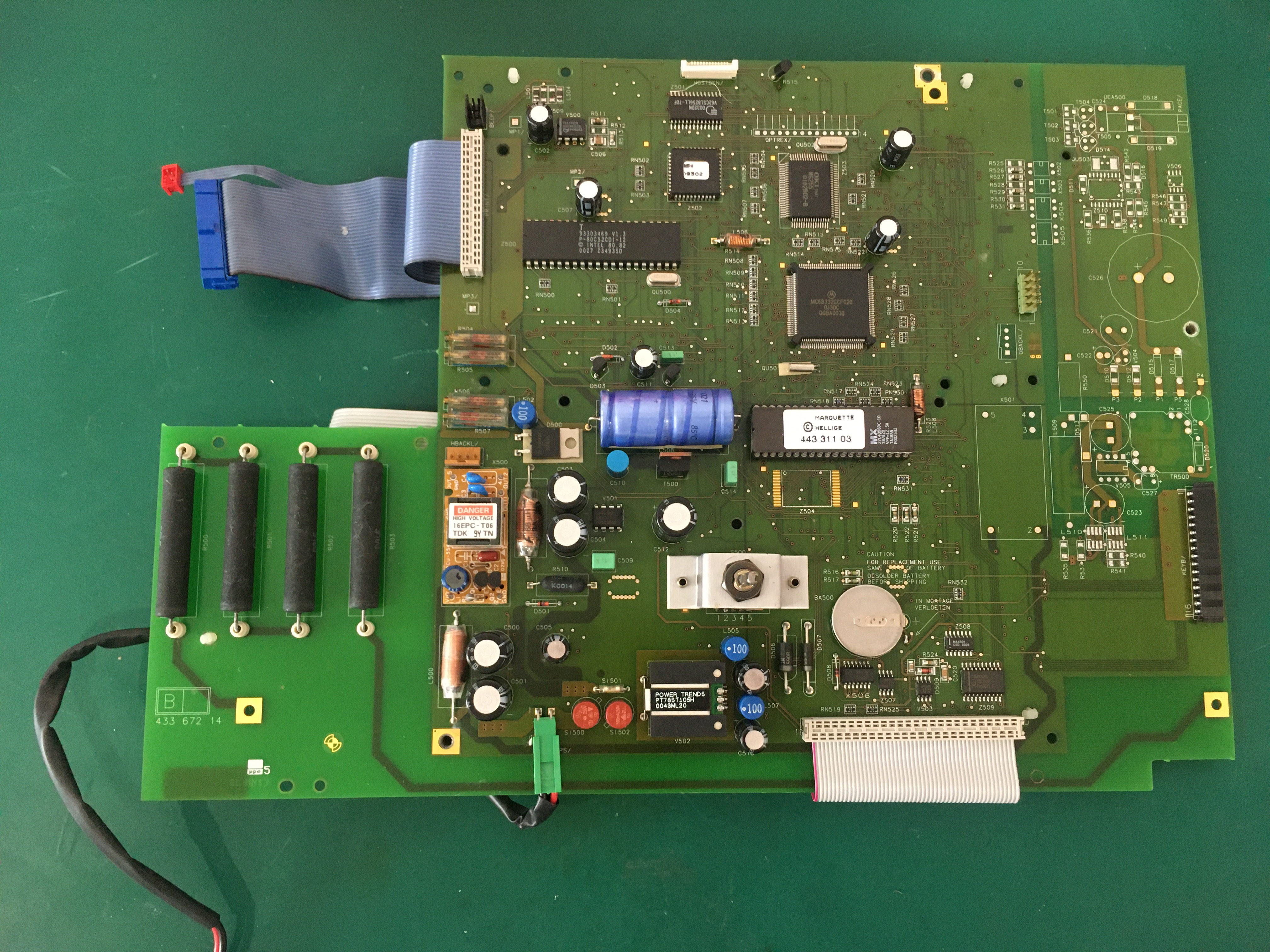 GE Marquette CardioServ main board with pacemaker 388 032 53
