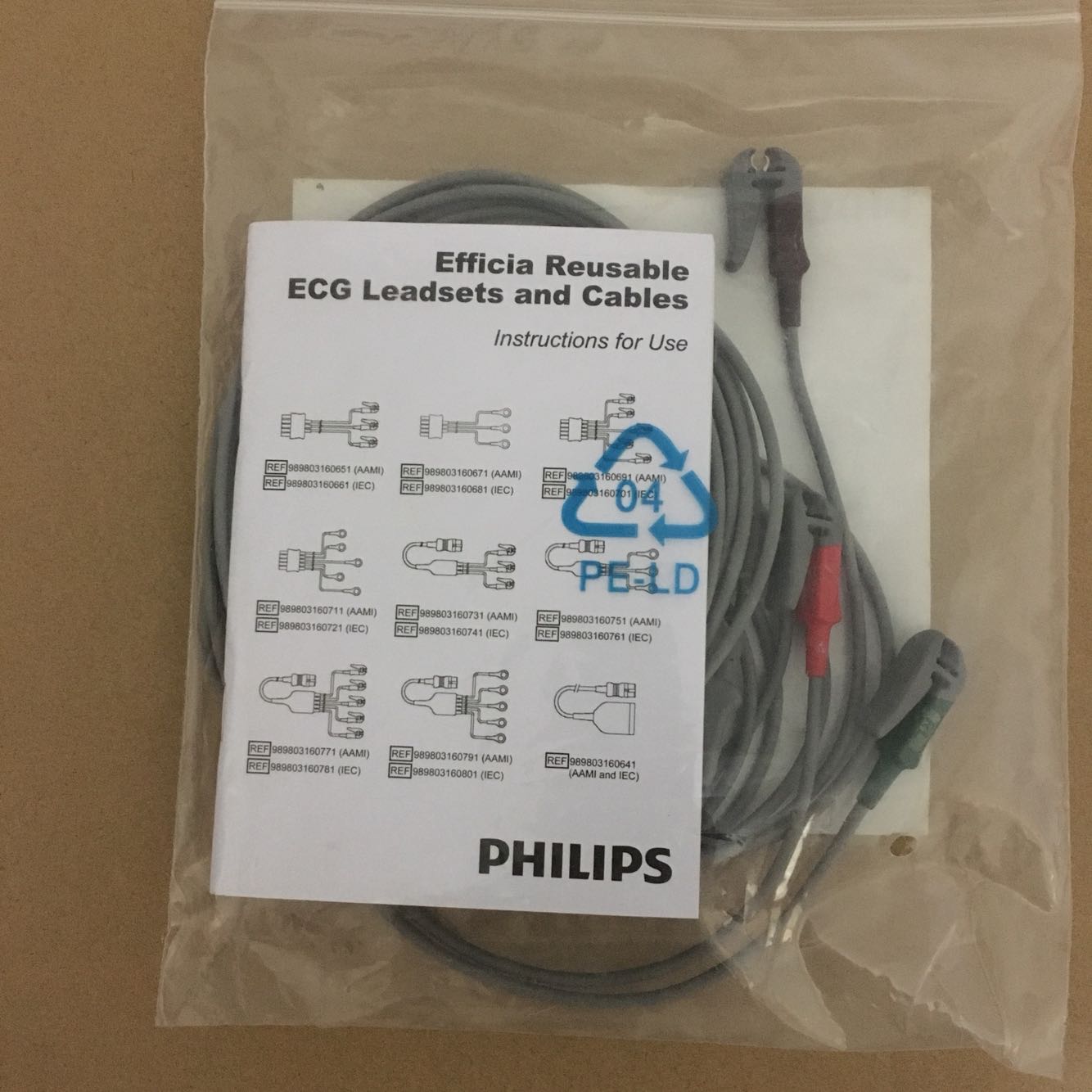 PHILIPS Efficia 5-Lead Grabber AAMI Miembro REF 989803160691