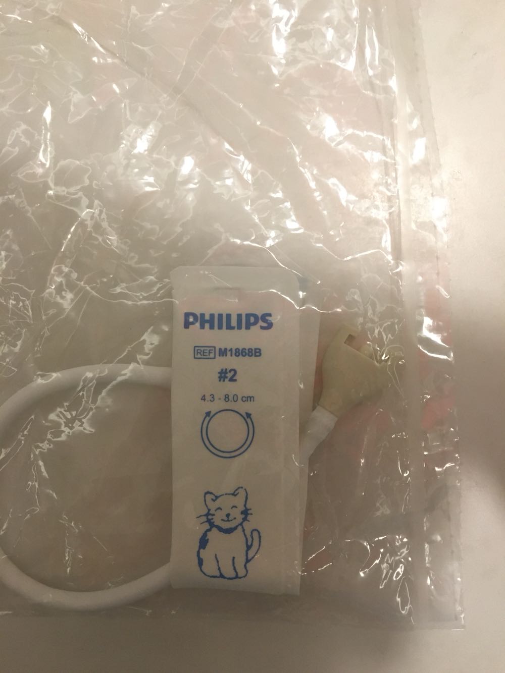 Philips Neonatal Single-Patient M1868B #2 NIBP Cuff 4.3-8.0cm