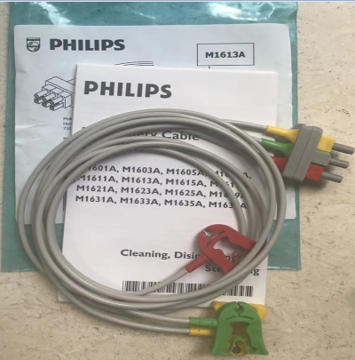 Philips สายย่อยสามสายสำหรับผู้ใหญ่แบบคลิปหนีบมาตรฐานยุโรป (แดง ฟ้า เหลือง) M1613A