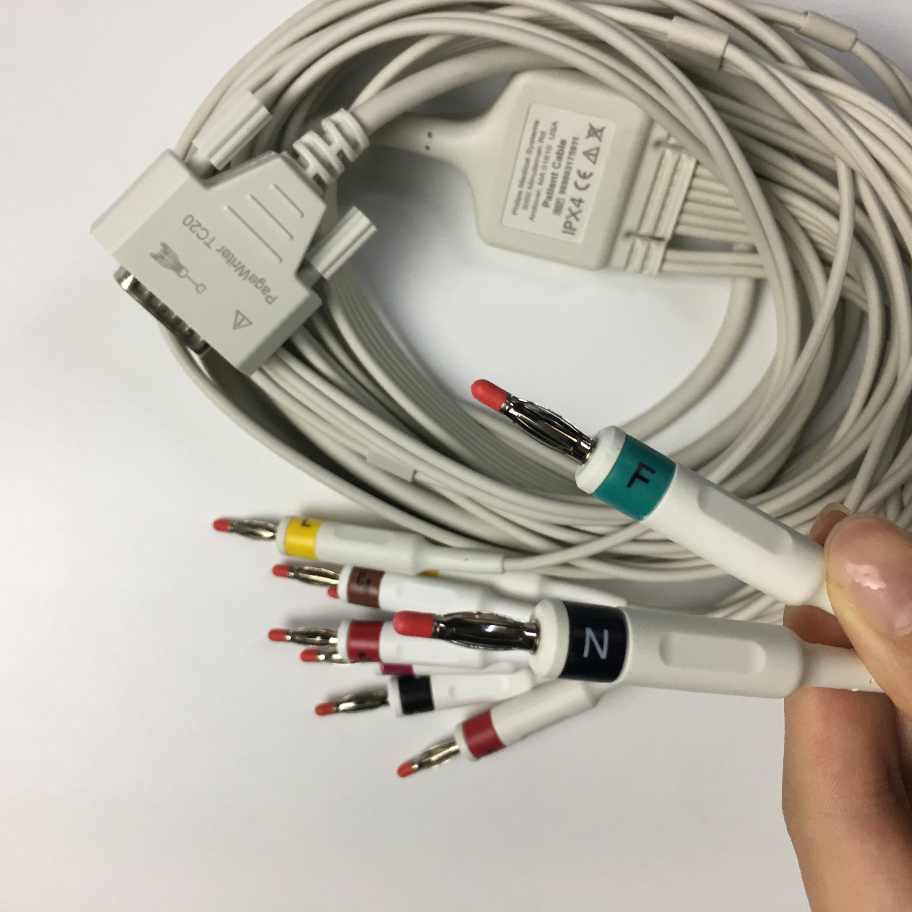 Philips original nuevo PageWriter TC20 Cable de paciente largo de 10 derivaciones IEC REF 989803175911