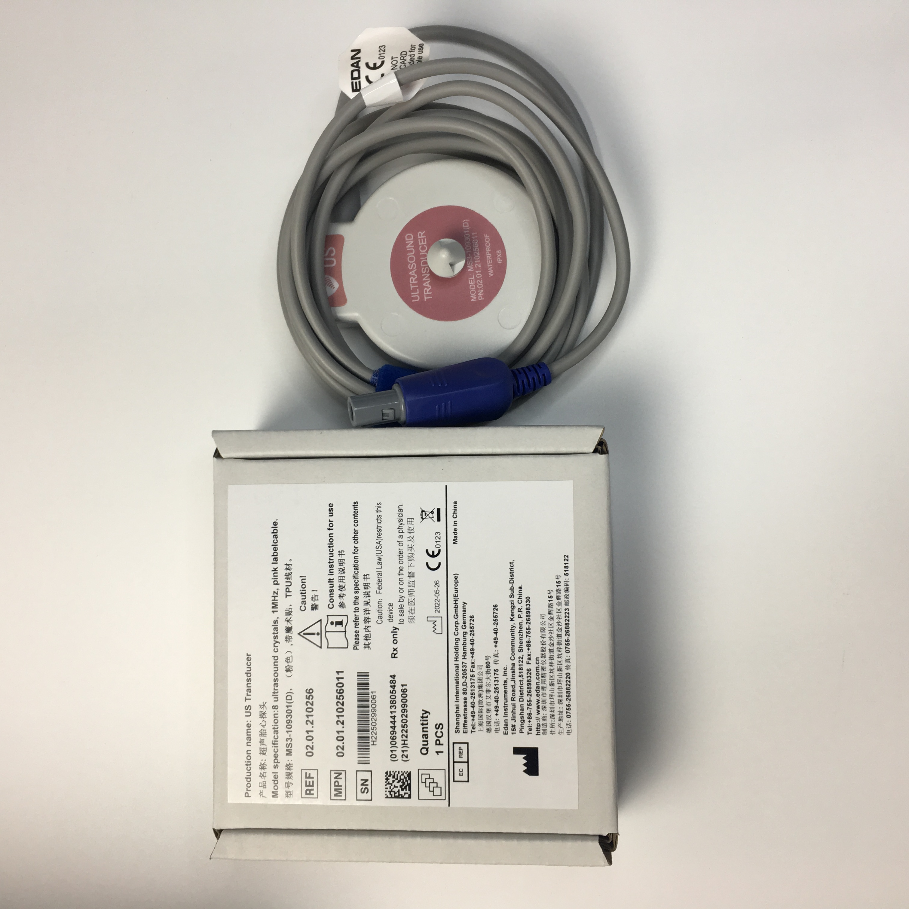 EDAN US Transductor ultrasonido cristales ‚1 MHz‚ 4 PIN MS3-109301(D) 02.01.210256011