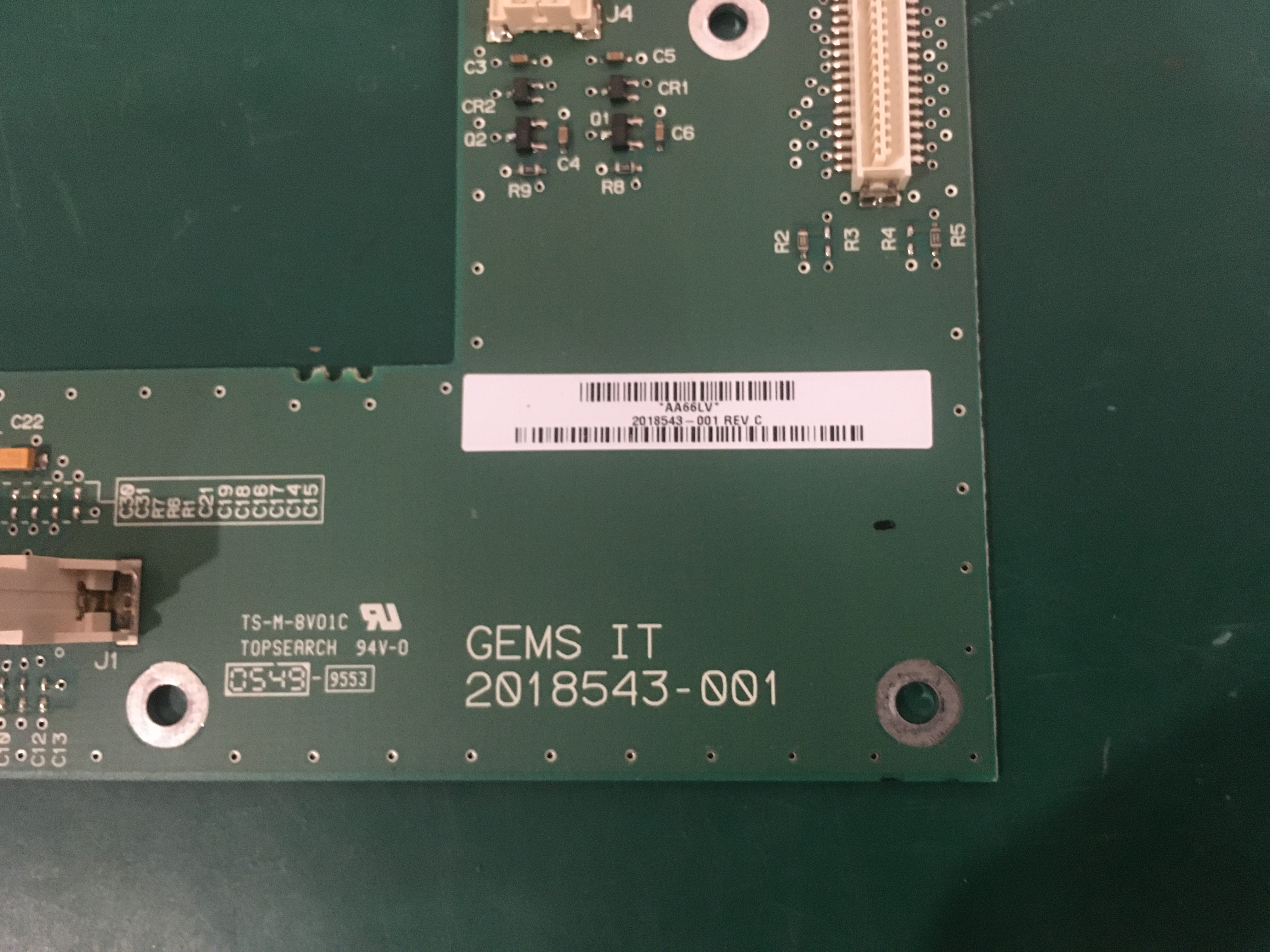 GE Dash4000 Patient Monitor display board 2018543-001