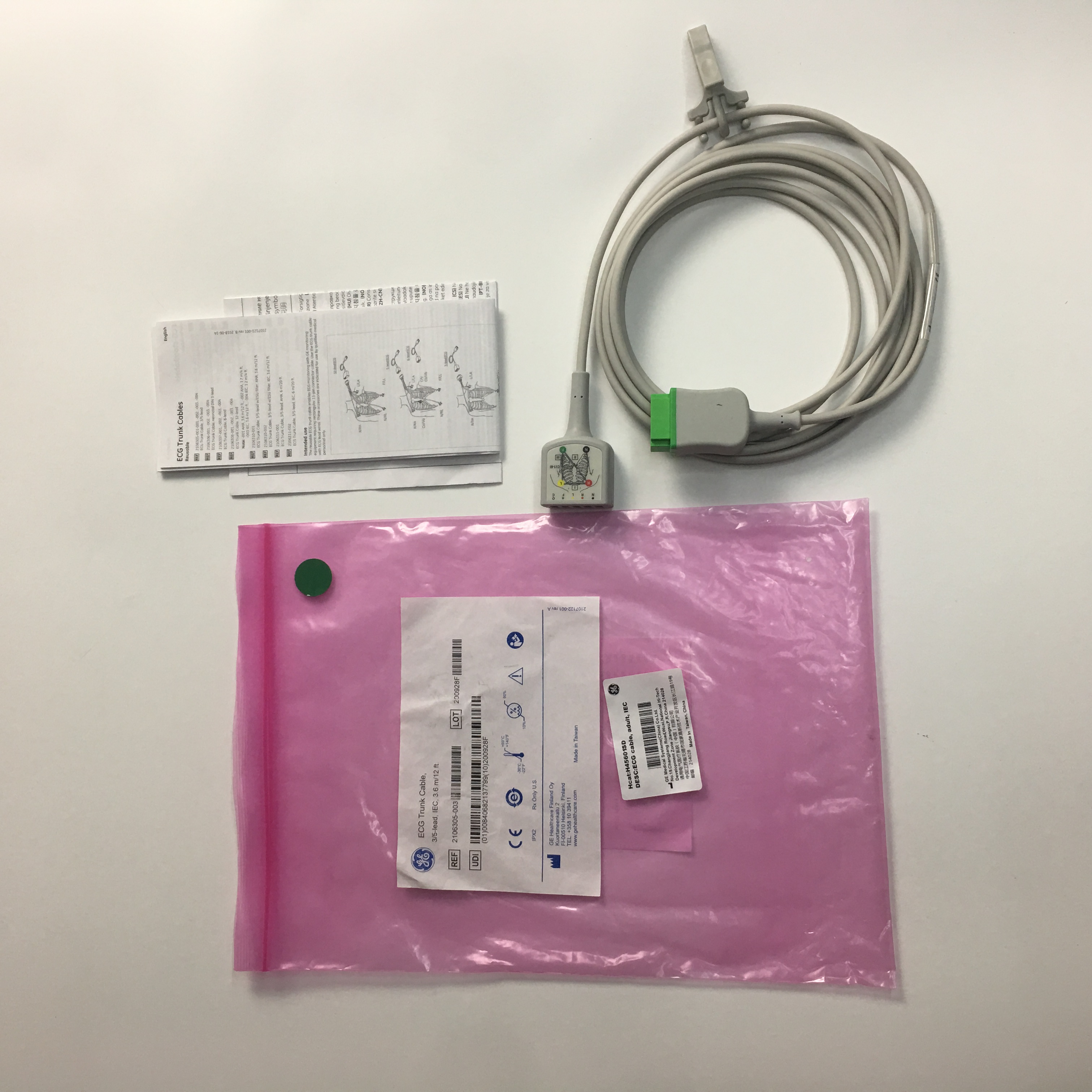 GE 35 lead ‚IEC‚3.6m12ft ECG Trunk cable REF 2106305-003