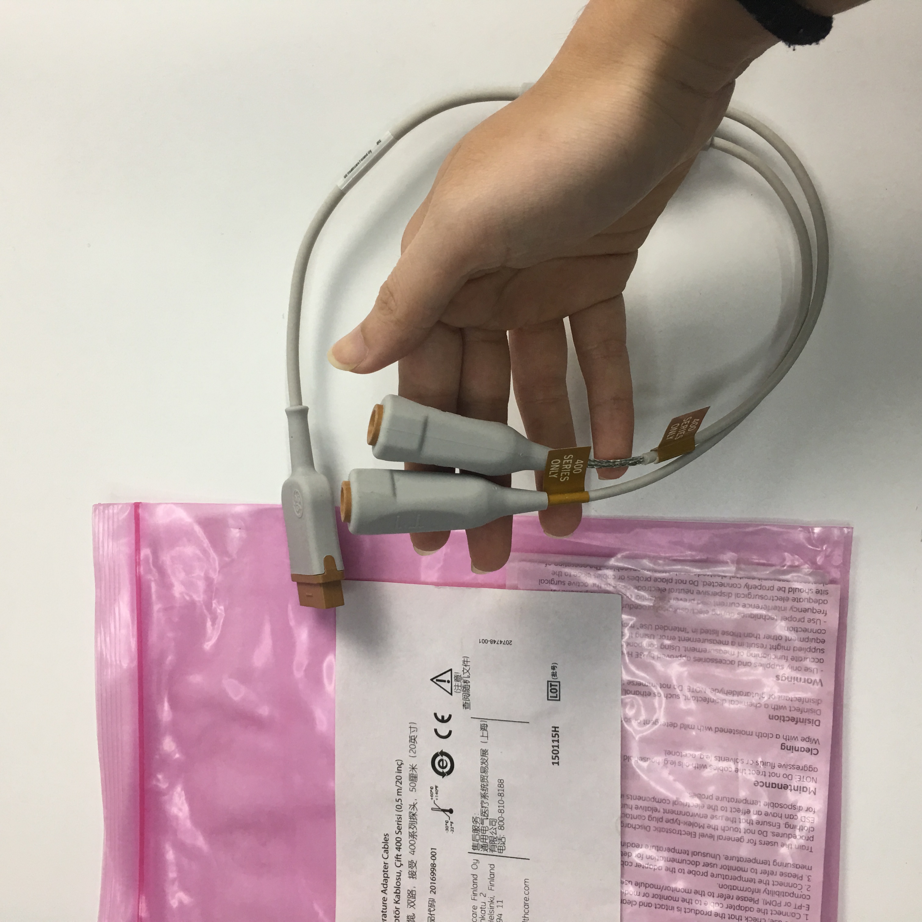 Cables adaptadores de temperatura GE para la serie 400, 50 cm (20 pulgadas) 2016998-001
