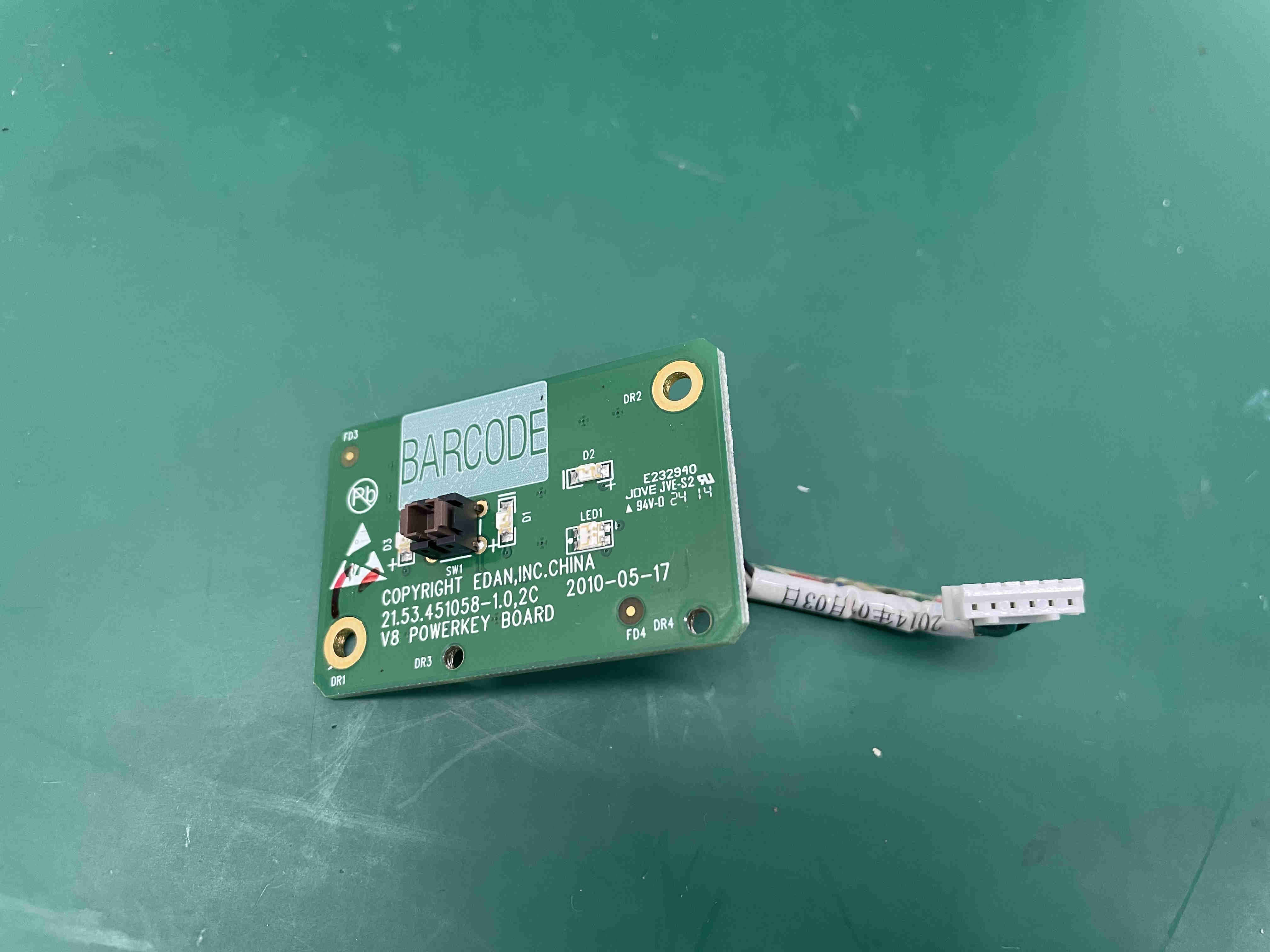 Edan IM60 Patient Monitor Powerkey Board 21.53.451058-1.0 W0282217010 02.02.220096-11