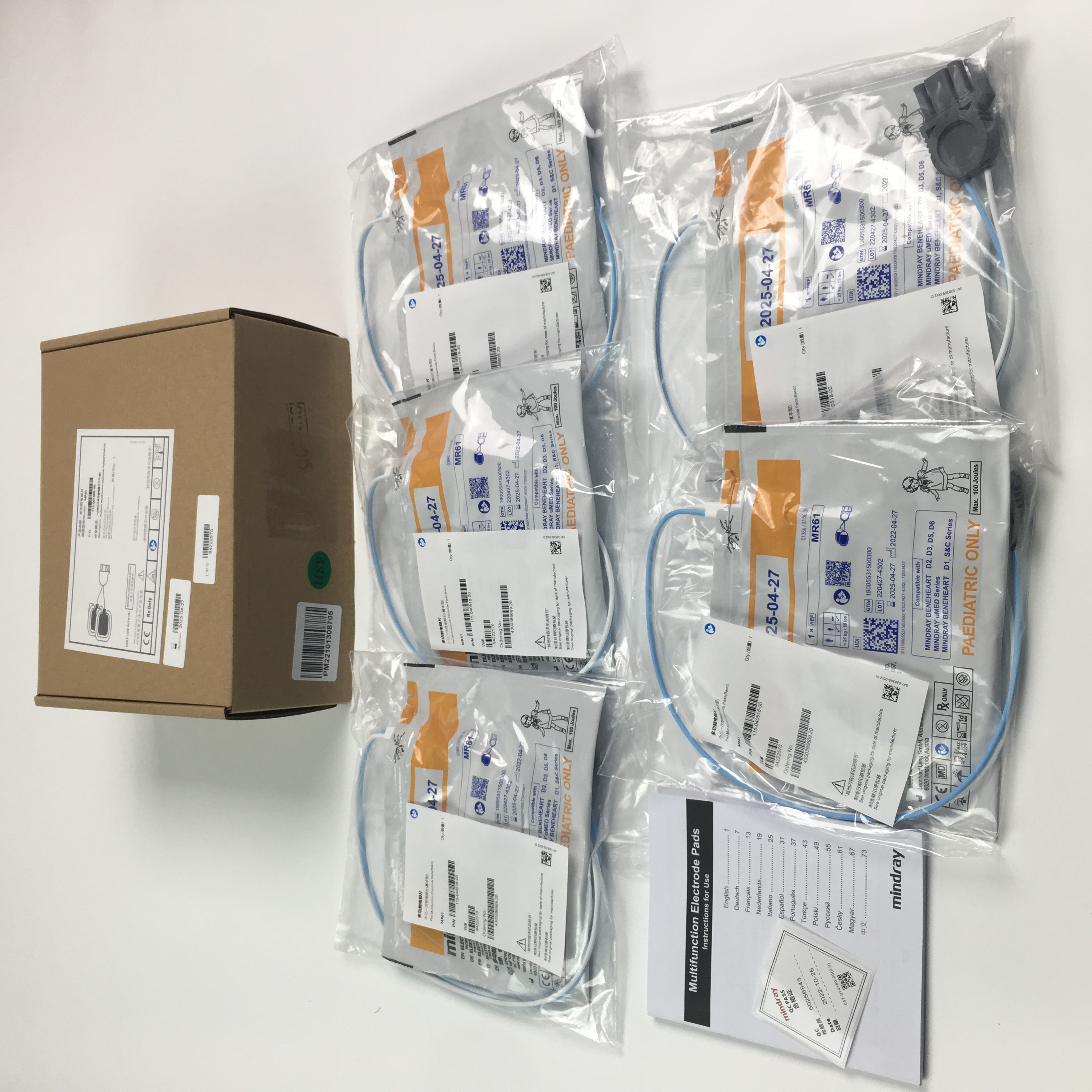 Almohadillas de electrodos multifunción pediátricas Mindray MR61 (básicas) 115-040518-00 para uso en la serie Mindray D1 D2 D3 D5 D6 HeneHeart C&S