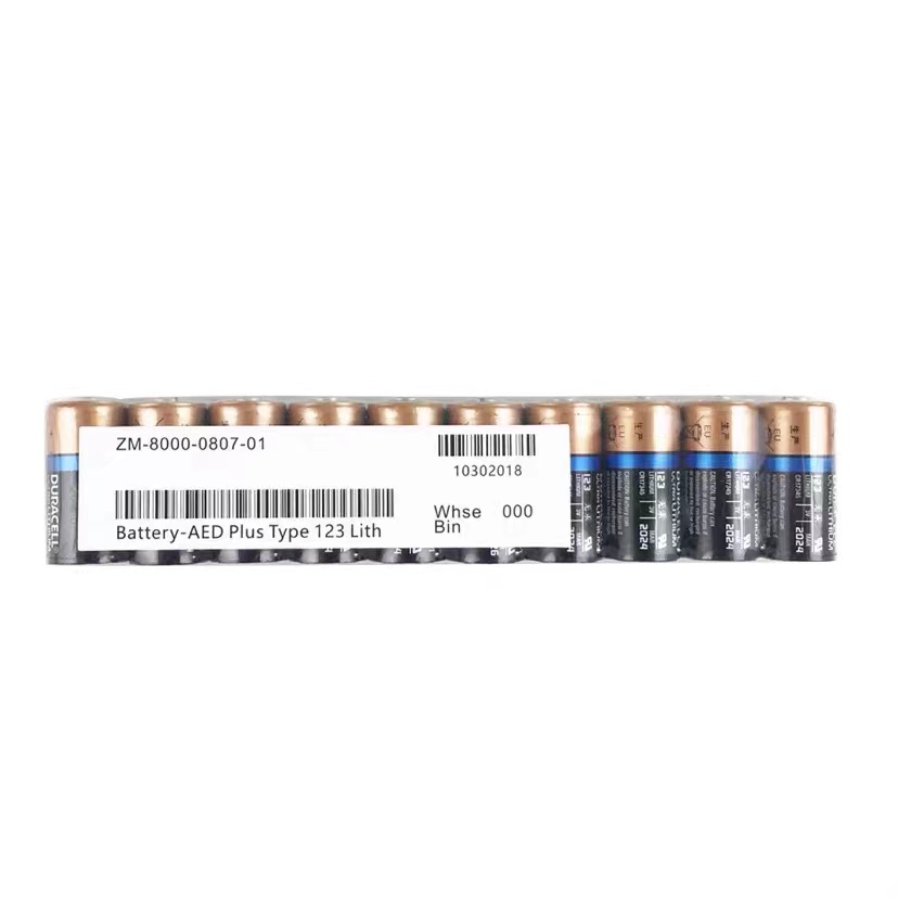Batería AED Plus tipo 123 Lith Desfibrilador Batería CR17345 3V ZM-8000-0807-01
