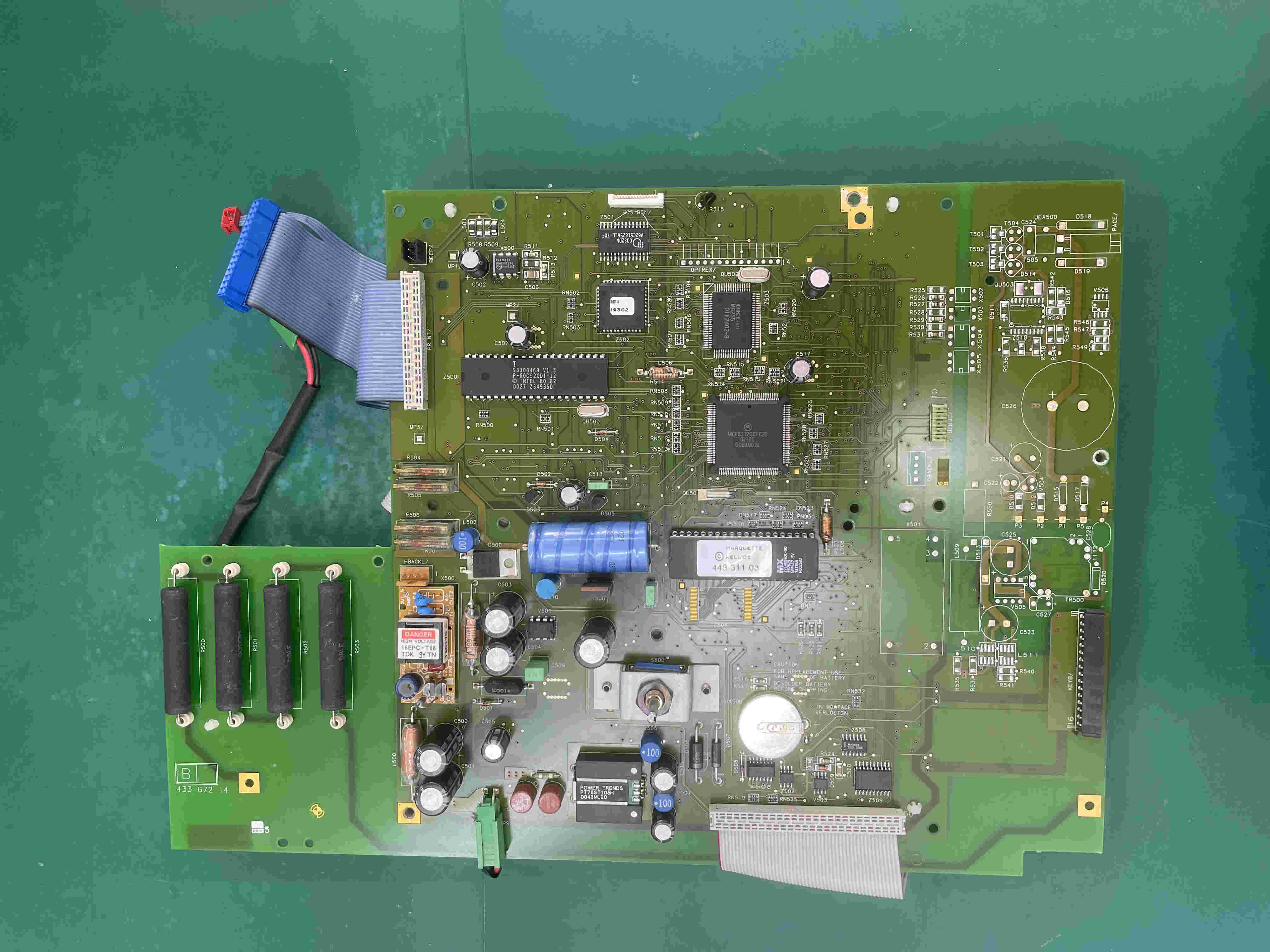 Papan Utama GE Marquette Cardioserv Defibrillator Mother Board dengan Perentak Jantung 38803253 5001 G1