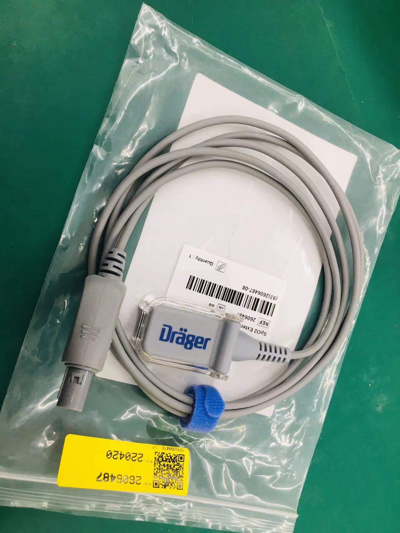 Kabel Sambungan Drager Spo2 ‚2m boleh diguna semula REF 2606487