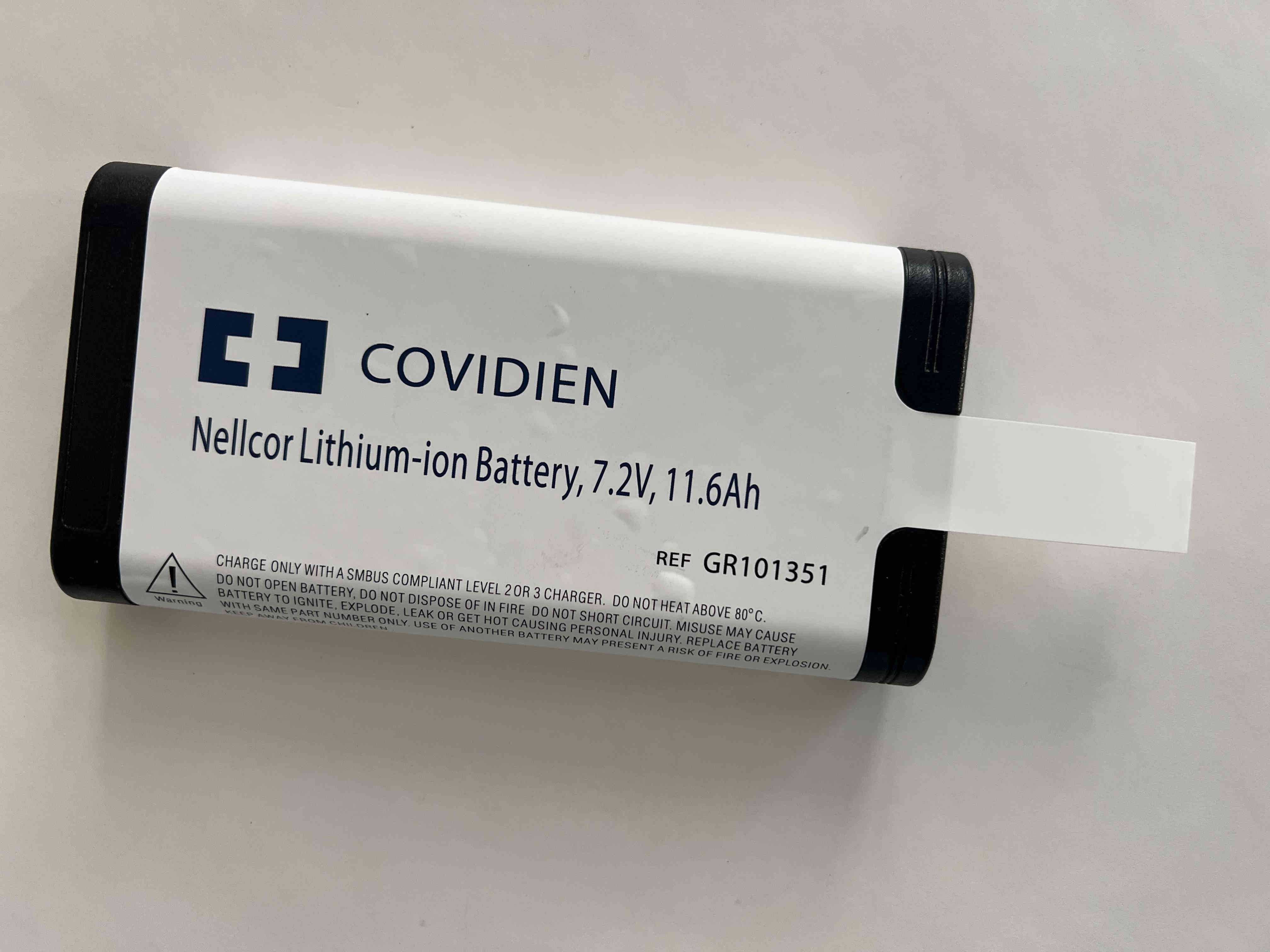 COVIDIEN Nellcor Lithium-ion Battery GR101351 7.2VDC 84Wh 11.6Ah