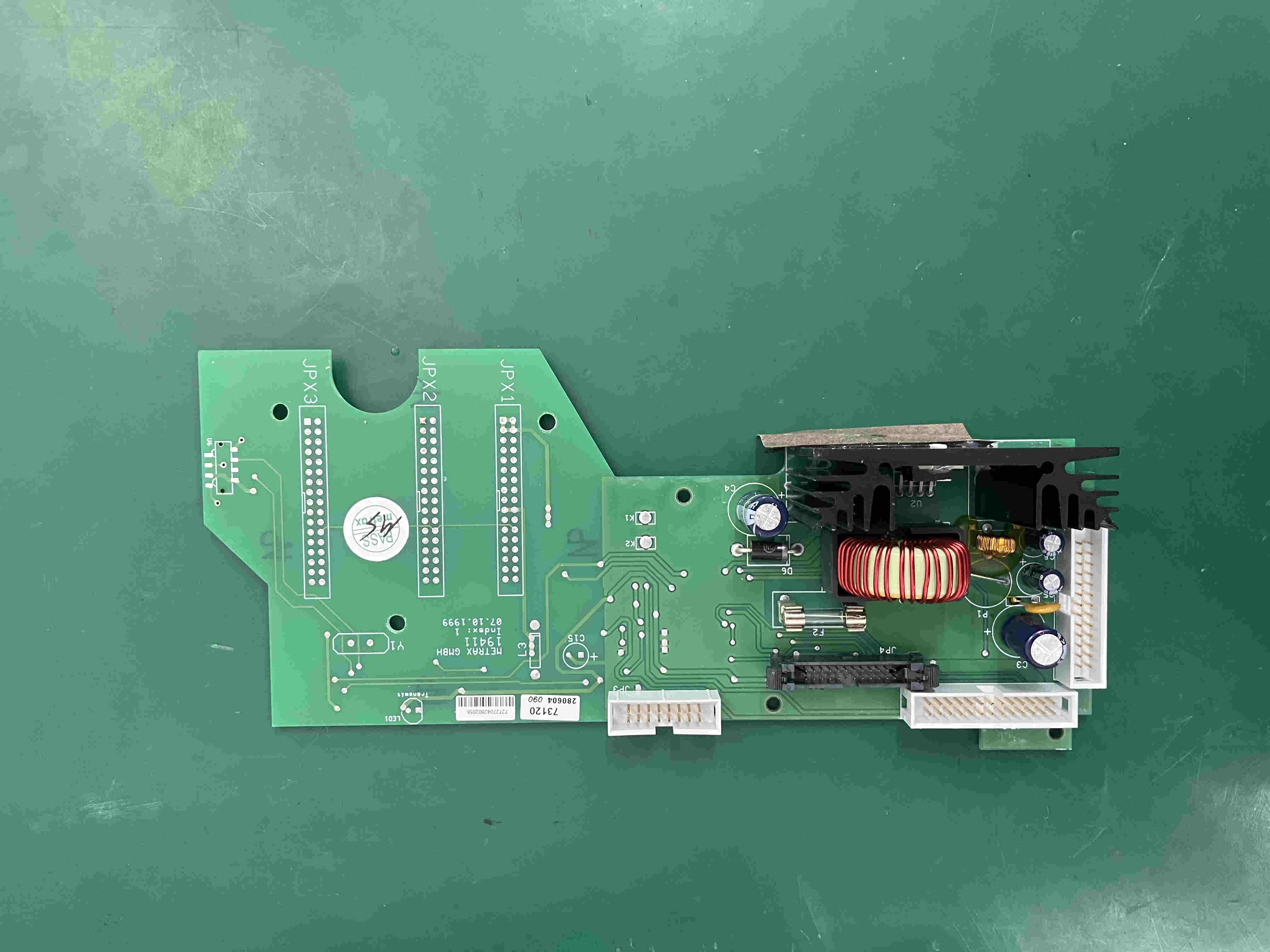 Papan bekalan kuasa defibrilator Metrax Primedic M240 DM1 19411 07.10.1999