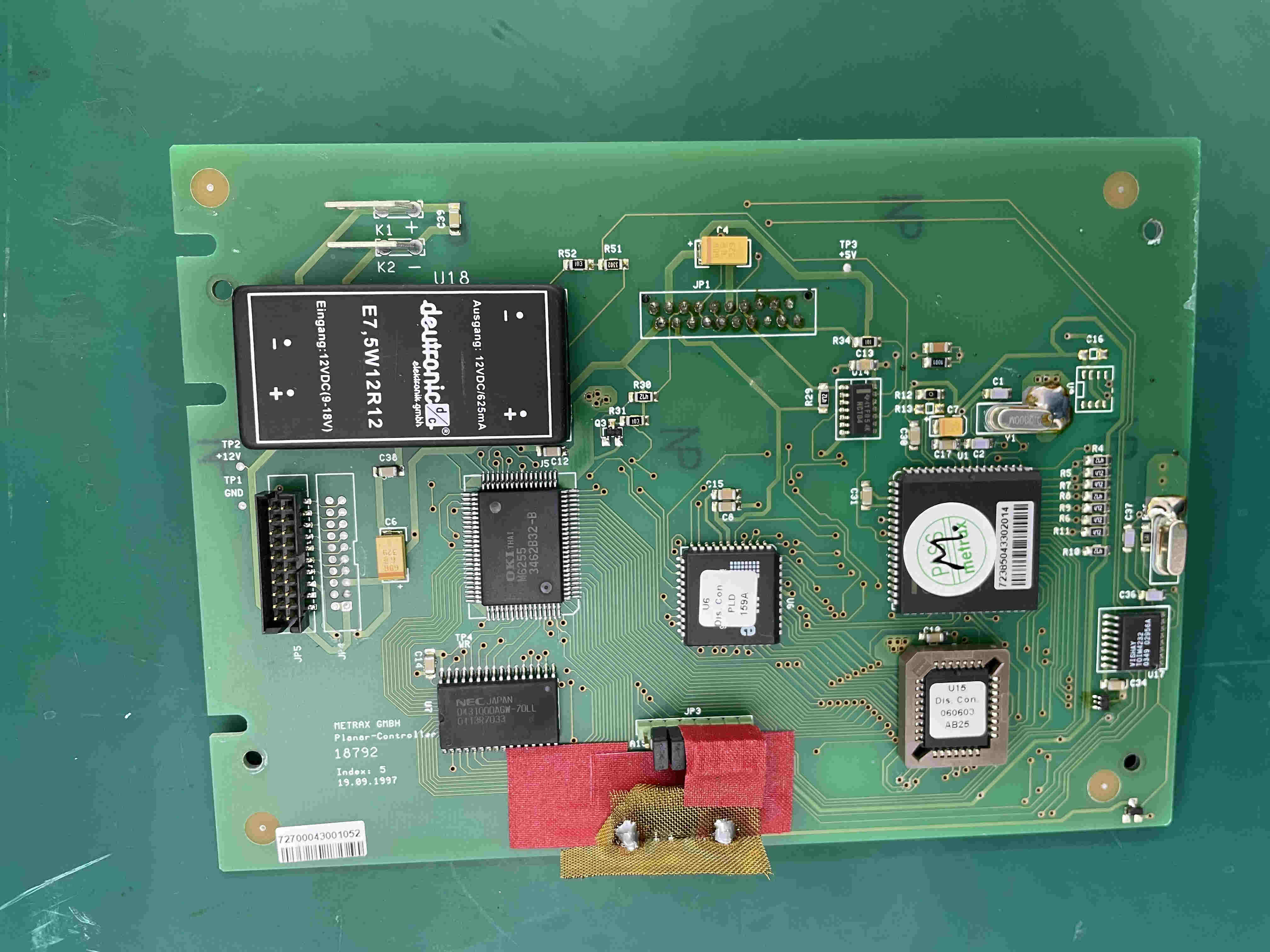 Metrax Primedic M240 DM1 defibrillator display keypad control board 18792  19.09.1997