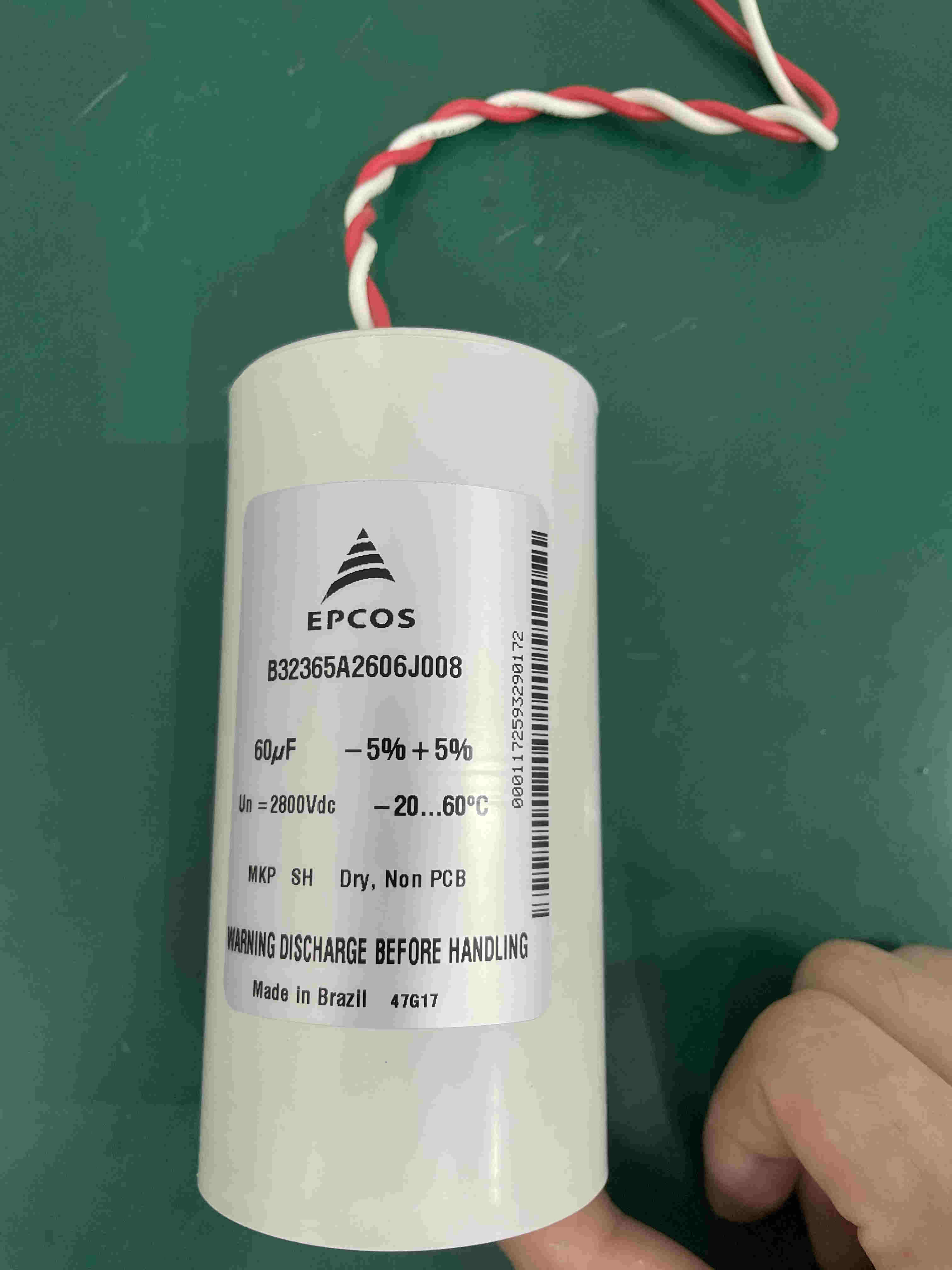 SCHILLER DEFIGARD 4000 kapasitor defibrilator EPC0S B32365A2606J008 60μF 2800Vdc