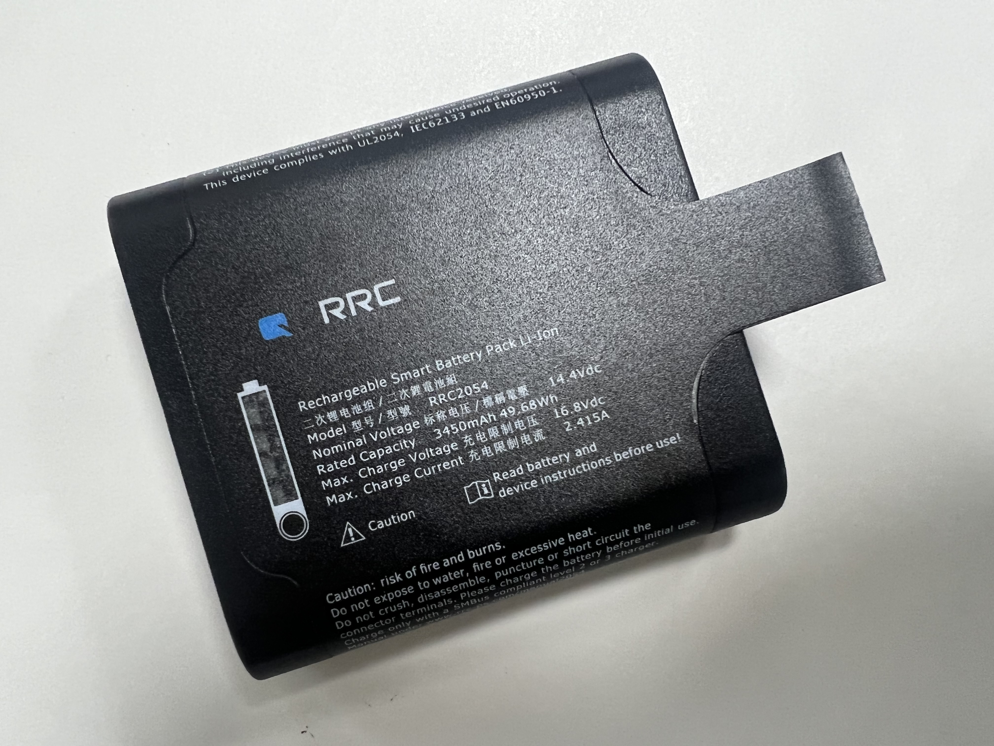 RRC RRC2054 แบตเตอรี่ Li-ion แบบชาร์จไฟได้ 14.4V 2.415Ah สำหรับ INSPIRED ENERGY NF2054HD เครื่องตรวจจับข้อบกพร่อง