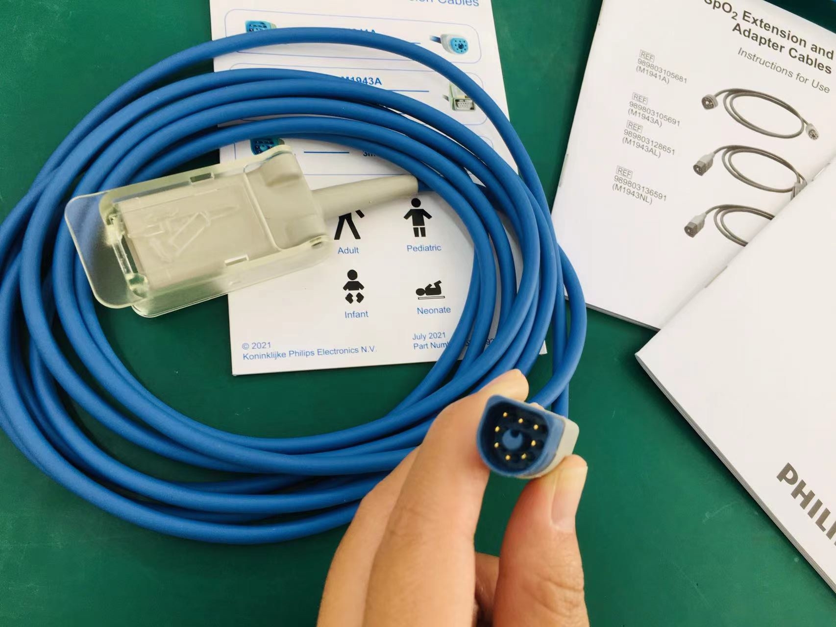Kabel sambungan dan penyesuai Philips Spo2 989803128651（M1946AL)