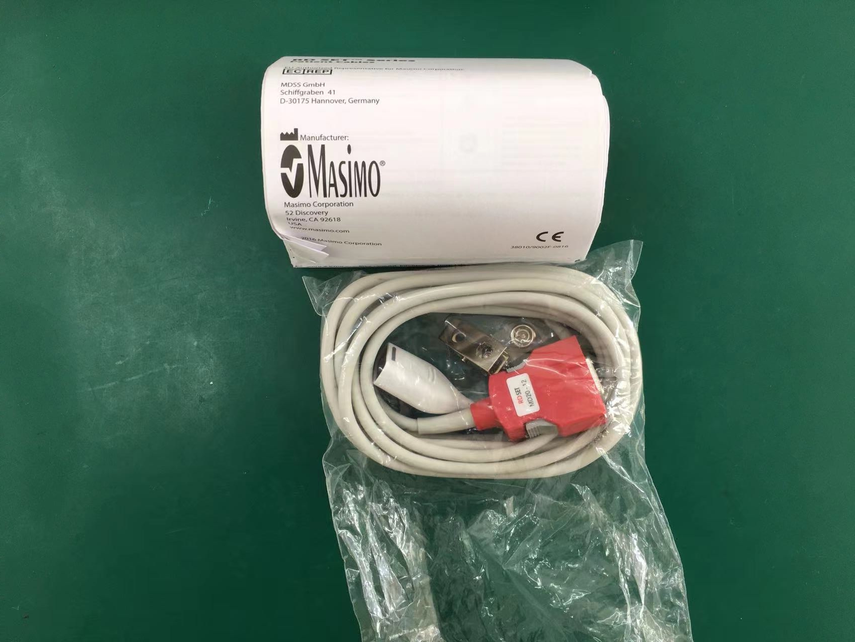 Cable de paciente serie Masimo 4104 MD20-12 RD SET MD20-12 12 pies 3,7 m