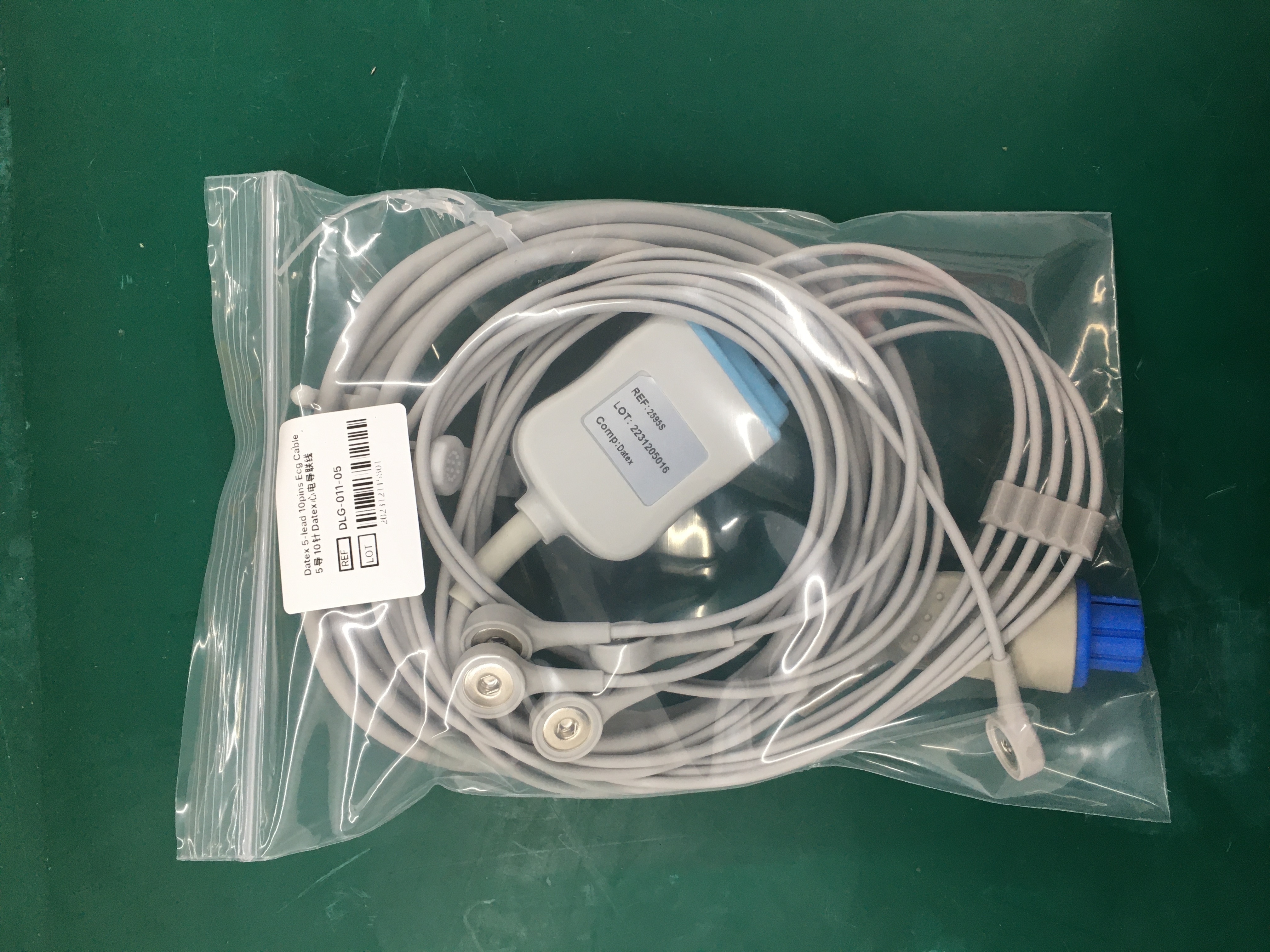 GE DATEX 5 Lead 10 Pins ECG Cable DLG-011-05