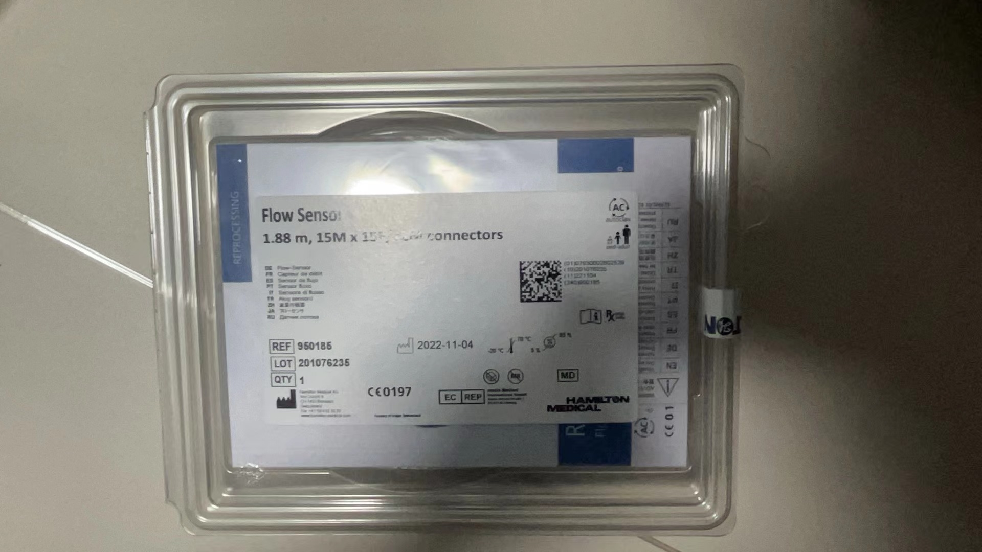 Hamilton REF 950816 Penderia Aliran Boleh Digunakan Semula 1.88m 15m X 15f 22m penyambung