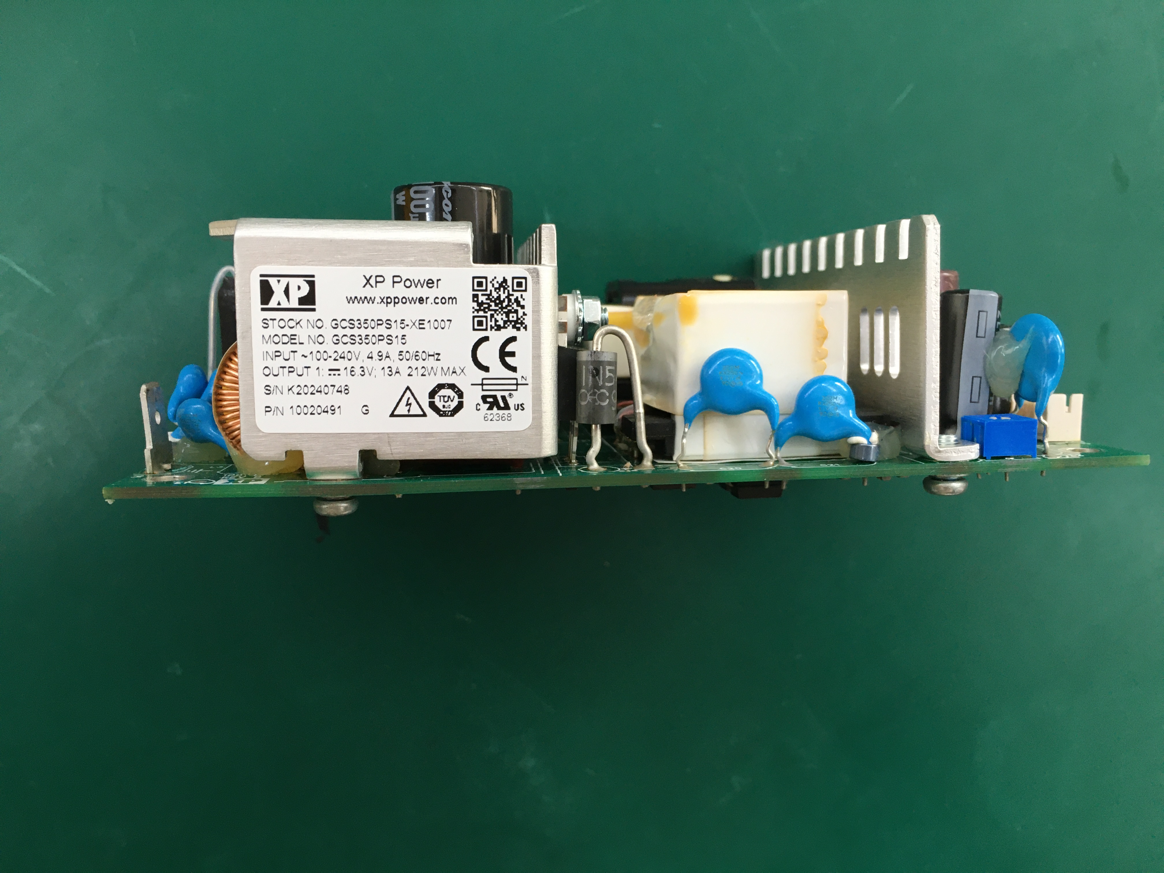 GE Carescape B850 Papan bekalan kuasa monitor pesakit PN 10020491 MODEL GCS350PS15