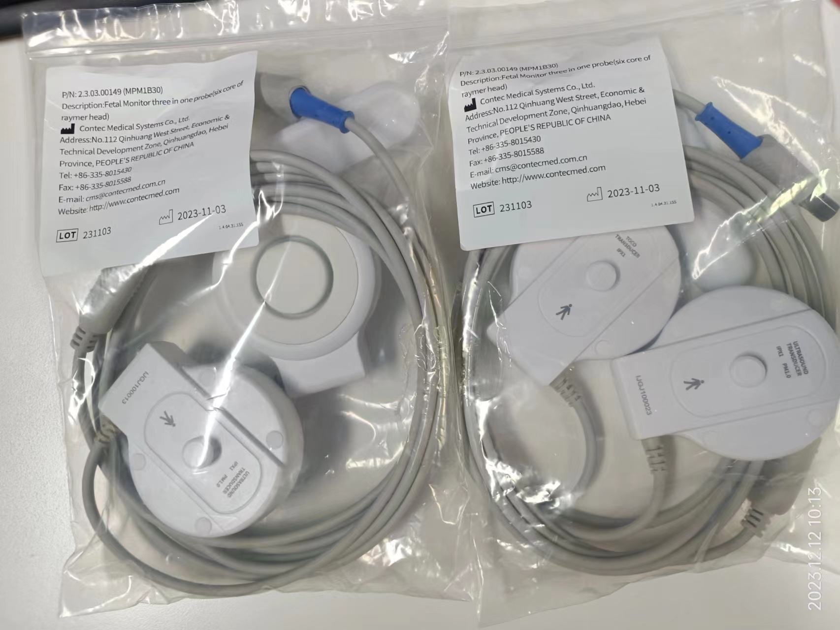 Contec CMS800 TOCO Fetal Monitor Three in one Probe Six core of Raymer Head 2.3.03.00149（MPM1B30)