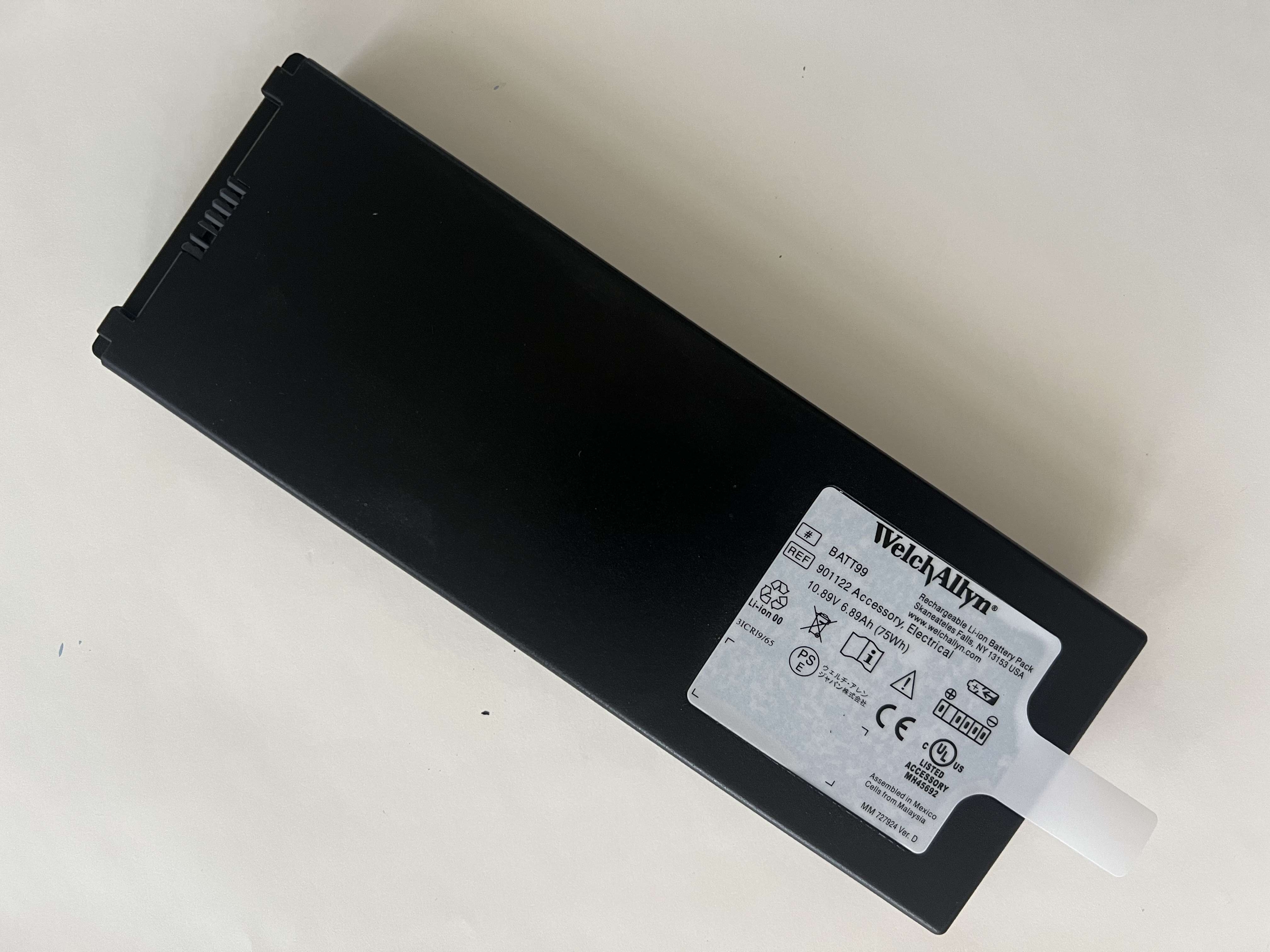 Welch Allyn CP150 ชุดแบตเตอรี่ลิเธียมไอออนแบบรีชาร์จ ECG BATT99 901122 10.89V 6.89Ah