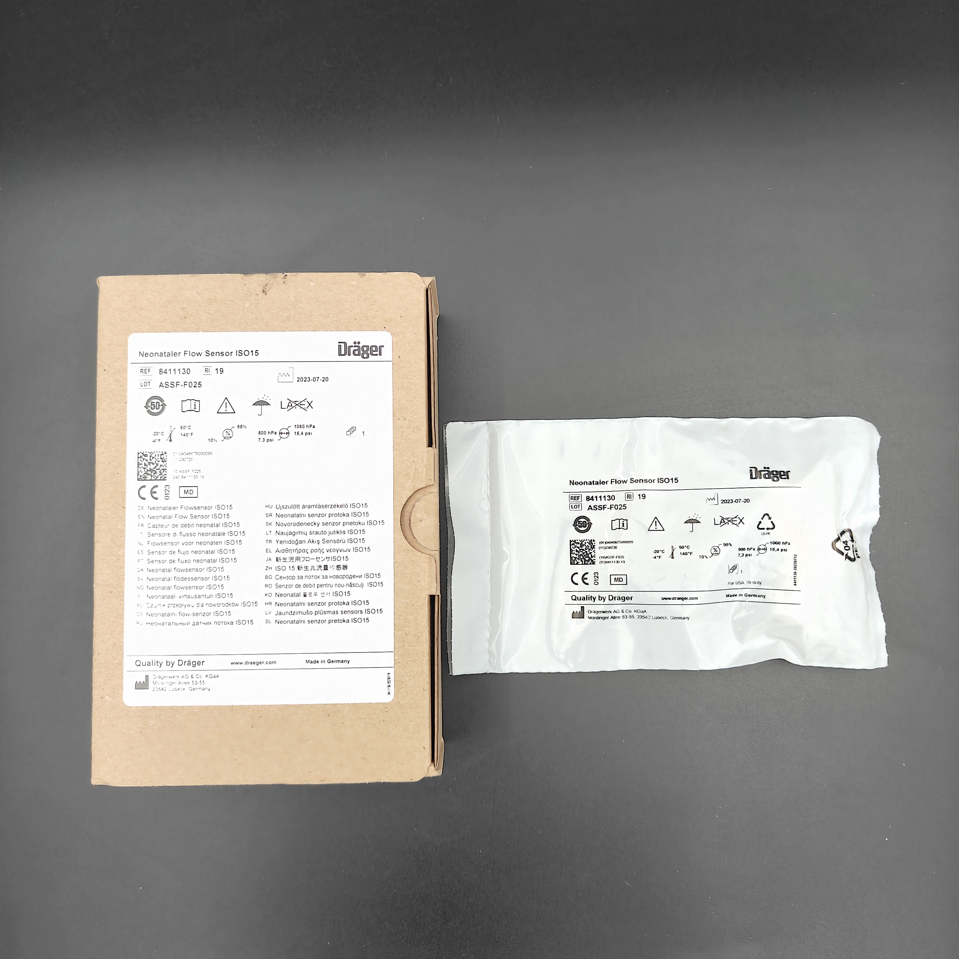 Sensor de Flujo Dräger Neonataler ISO15 REF 8411130