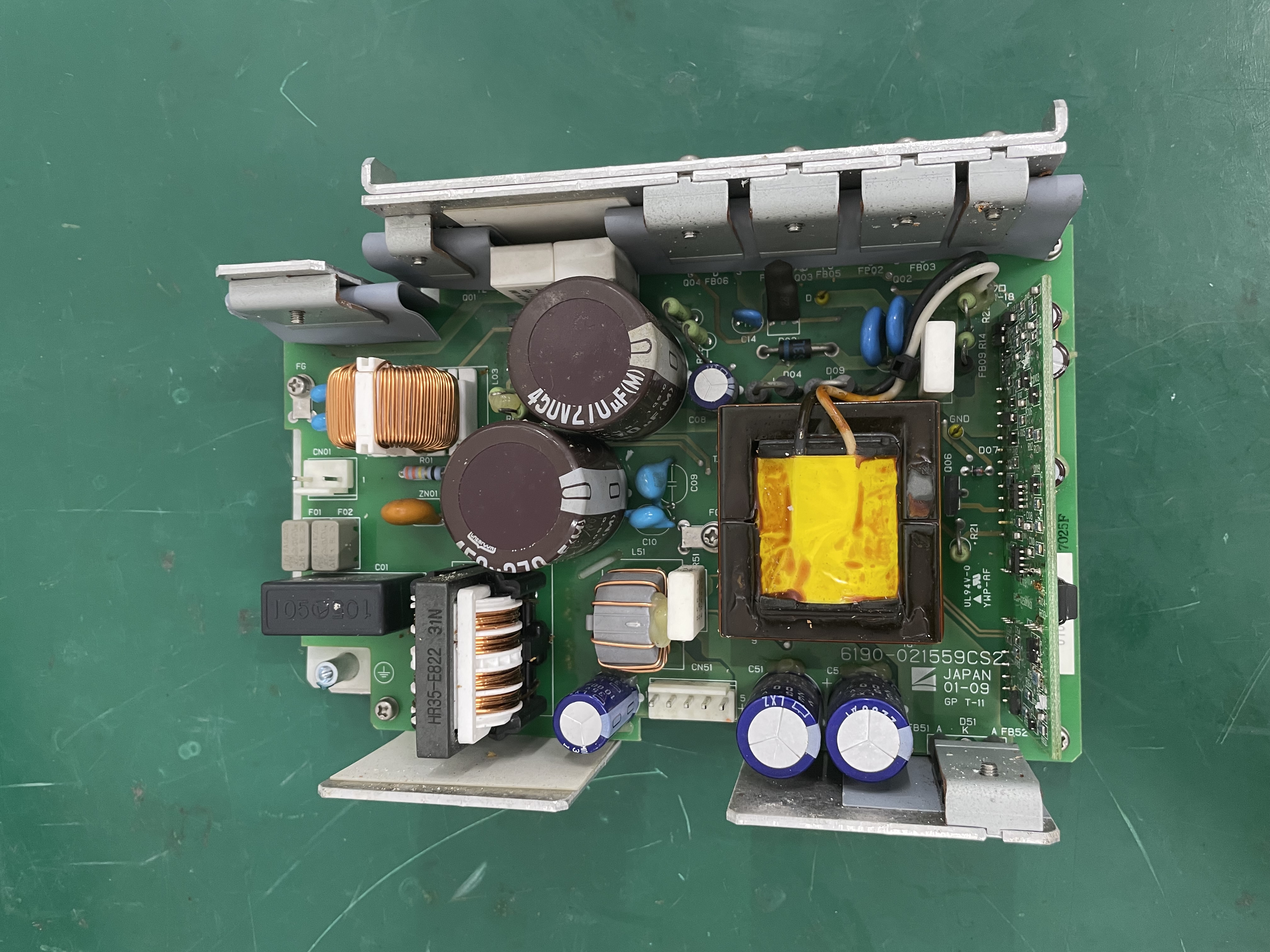 Nihon Kohden Cardiolife TEC-7621C Defibrillator Power Supply Board 6190-021559CS2