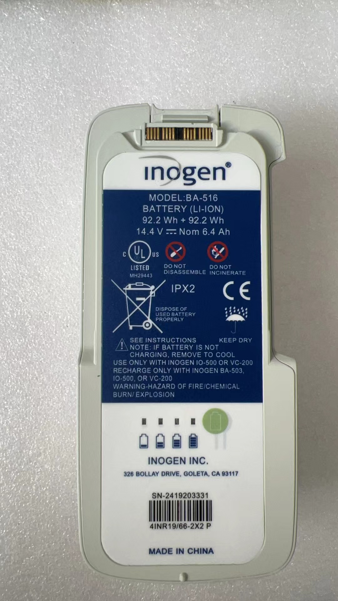 Bateri Li-Ion Inogen BA-516 14.4V 92.2Wh