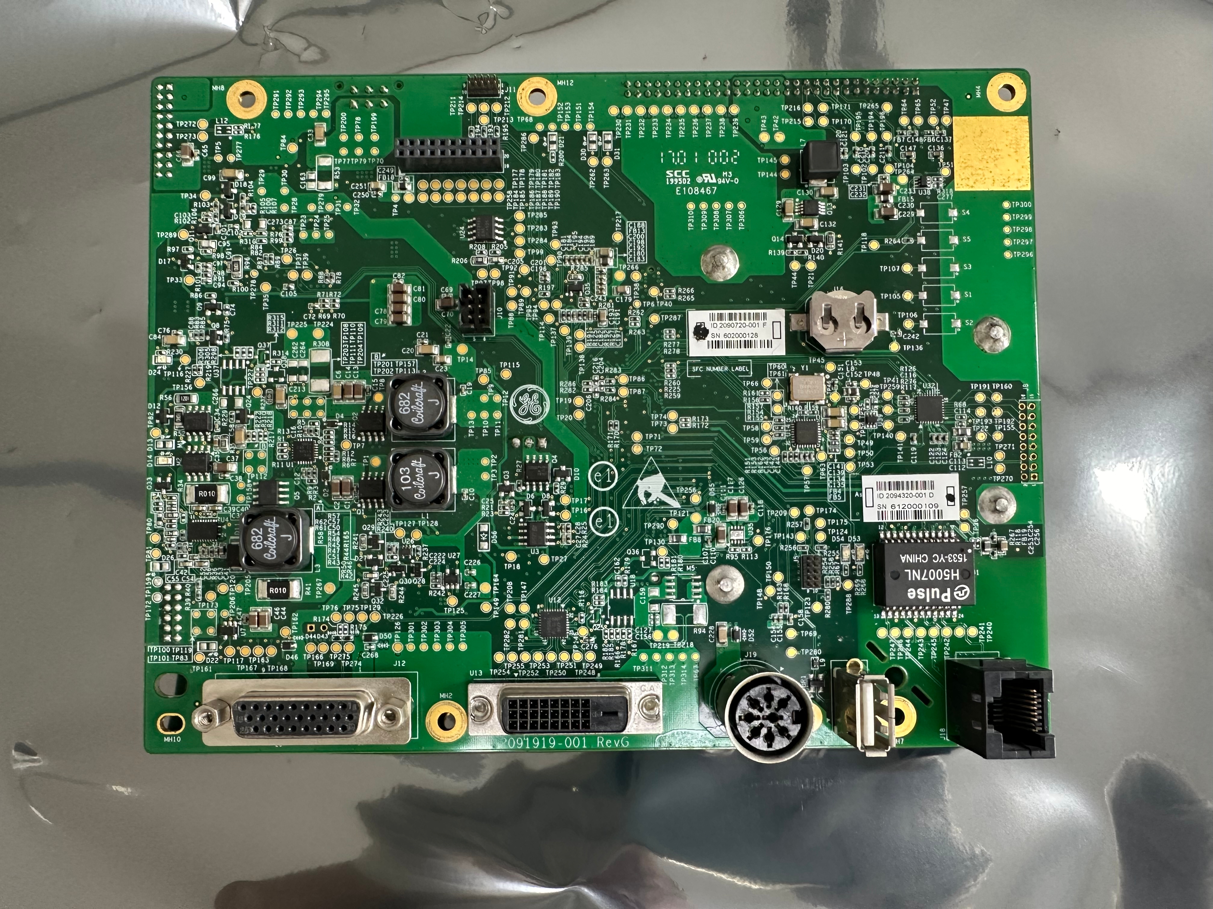 Placa base del monitor de paciente GE B105 2091919-001