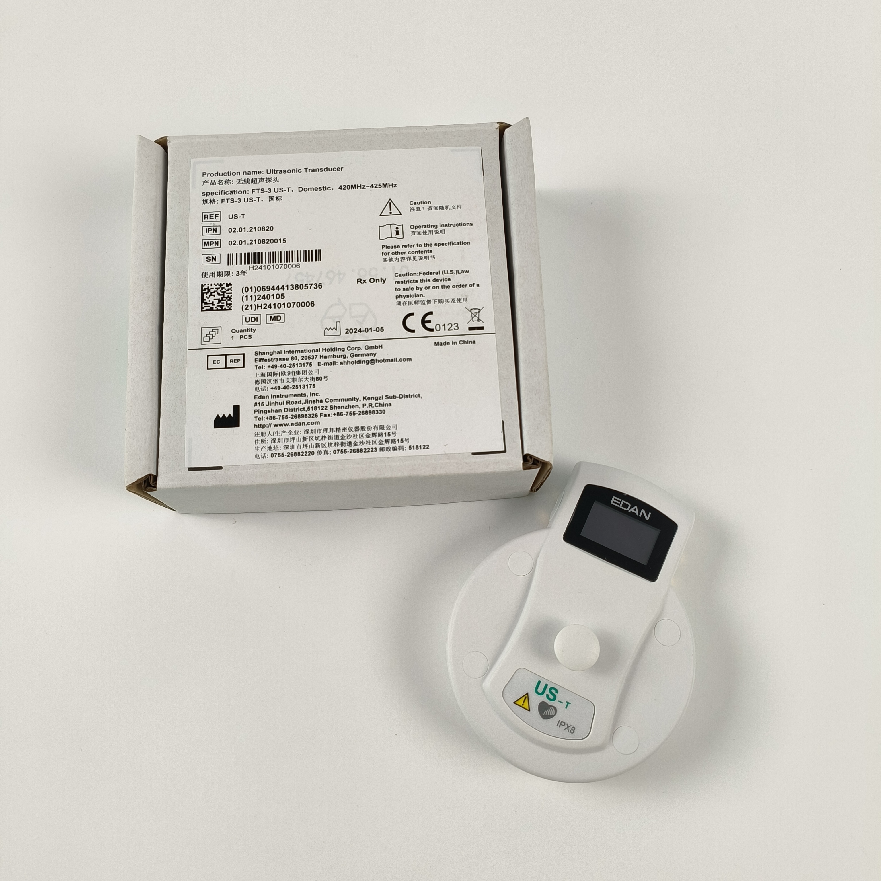 Edan US-T Ultrasonik Transduser FTS-3, Domestik, 420MHz - 425MHz