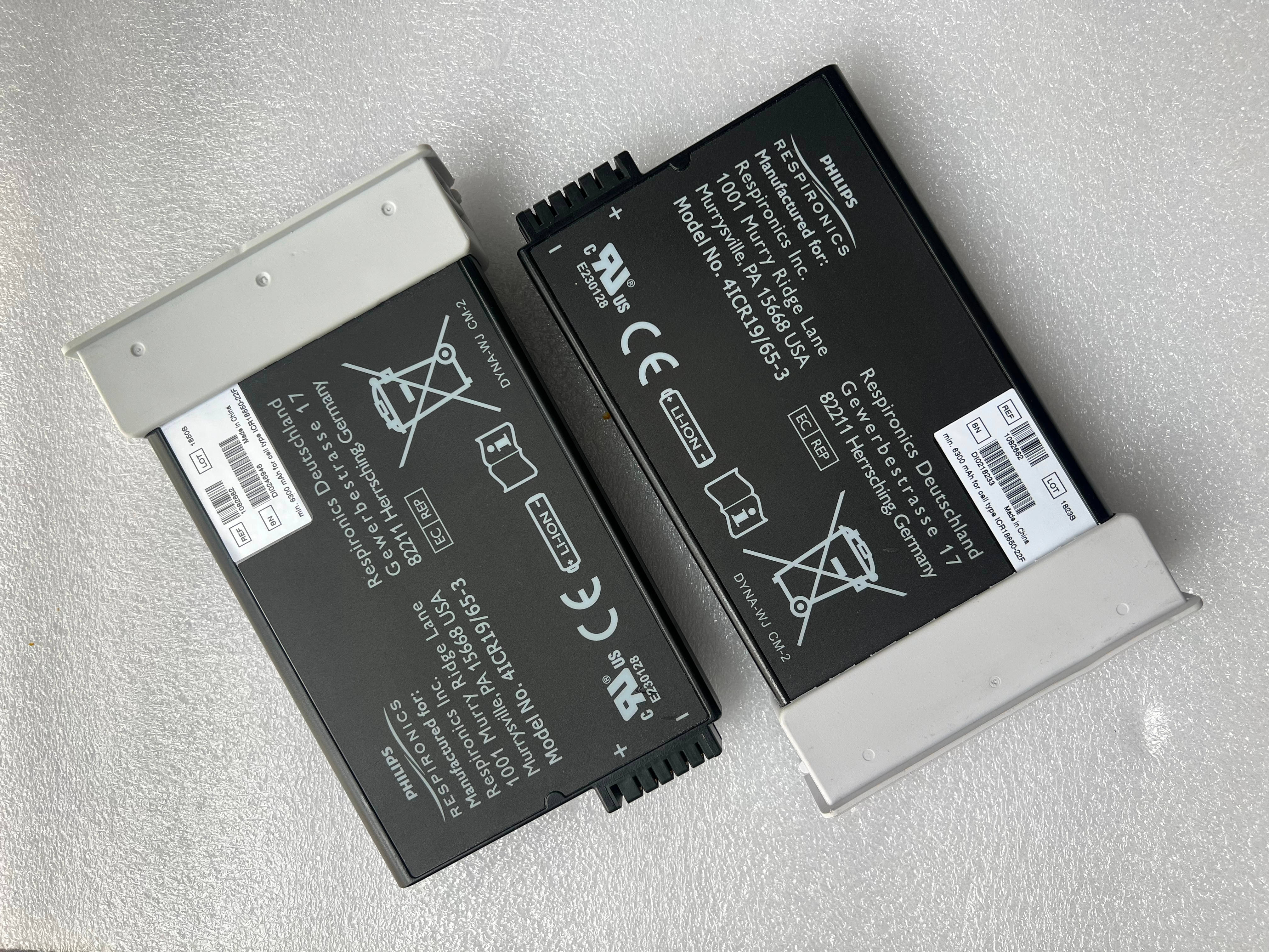 RUJUKAN Bateri Li-ion Boleh Dicas Semula SimplyGo Respironics Baru dan Asal 1082662 Model 4ICR19 65-3  6300mAh  14