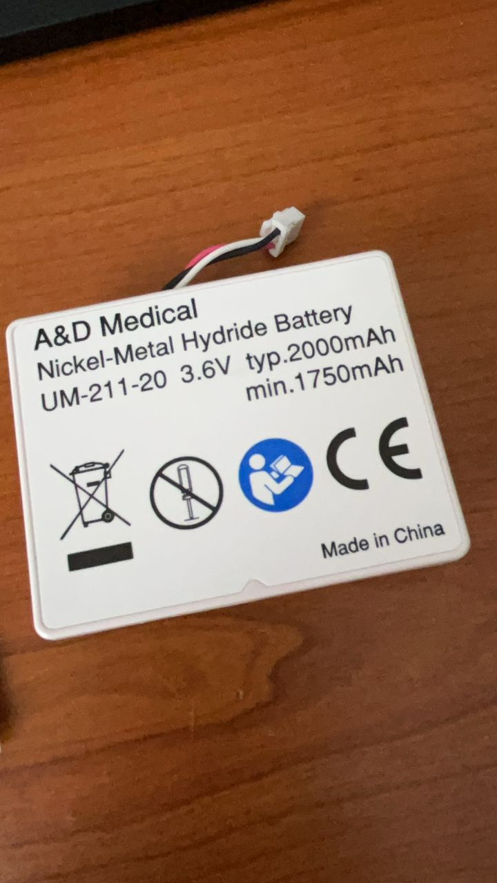 A&D Medical UM-211-20 Penggantian Bateri Boleh Dicas Semula 3.6V