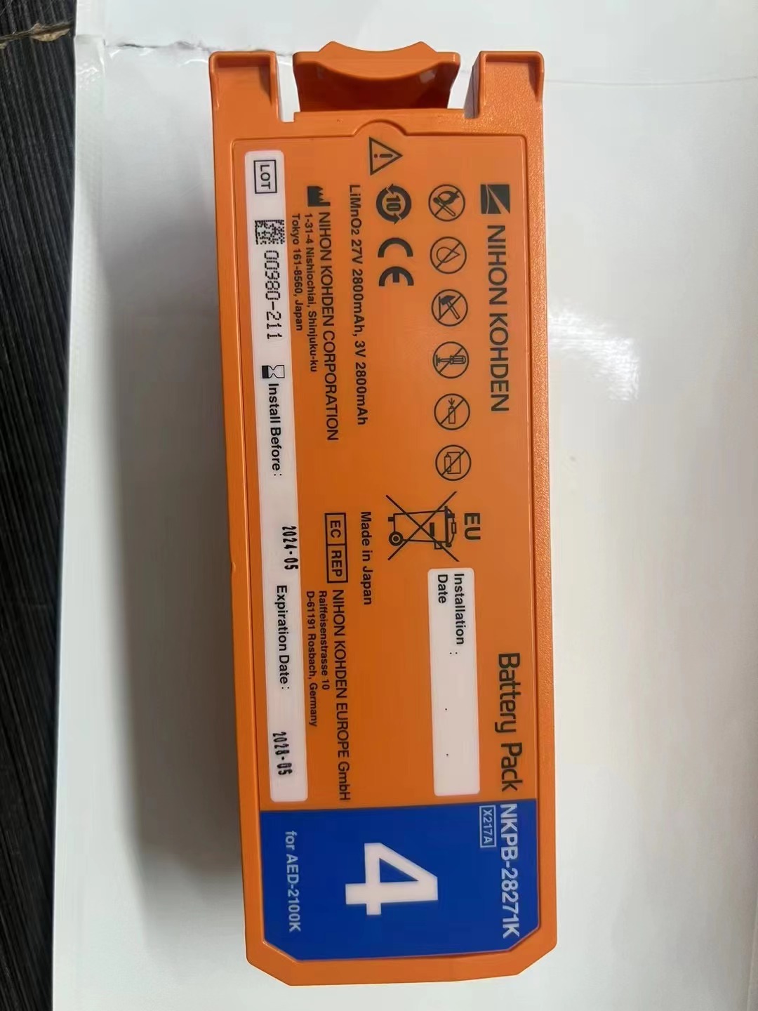 ใหม่ NKPB-28271K แบตเตอรี่สำหรับ NIHON KOHDEN AED-2100 AED-2150 AED-2151 AED-2152 Defibrillator แบตเตอรี่