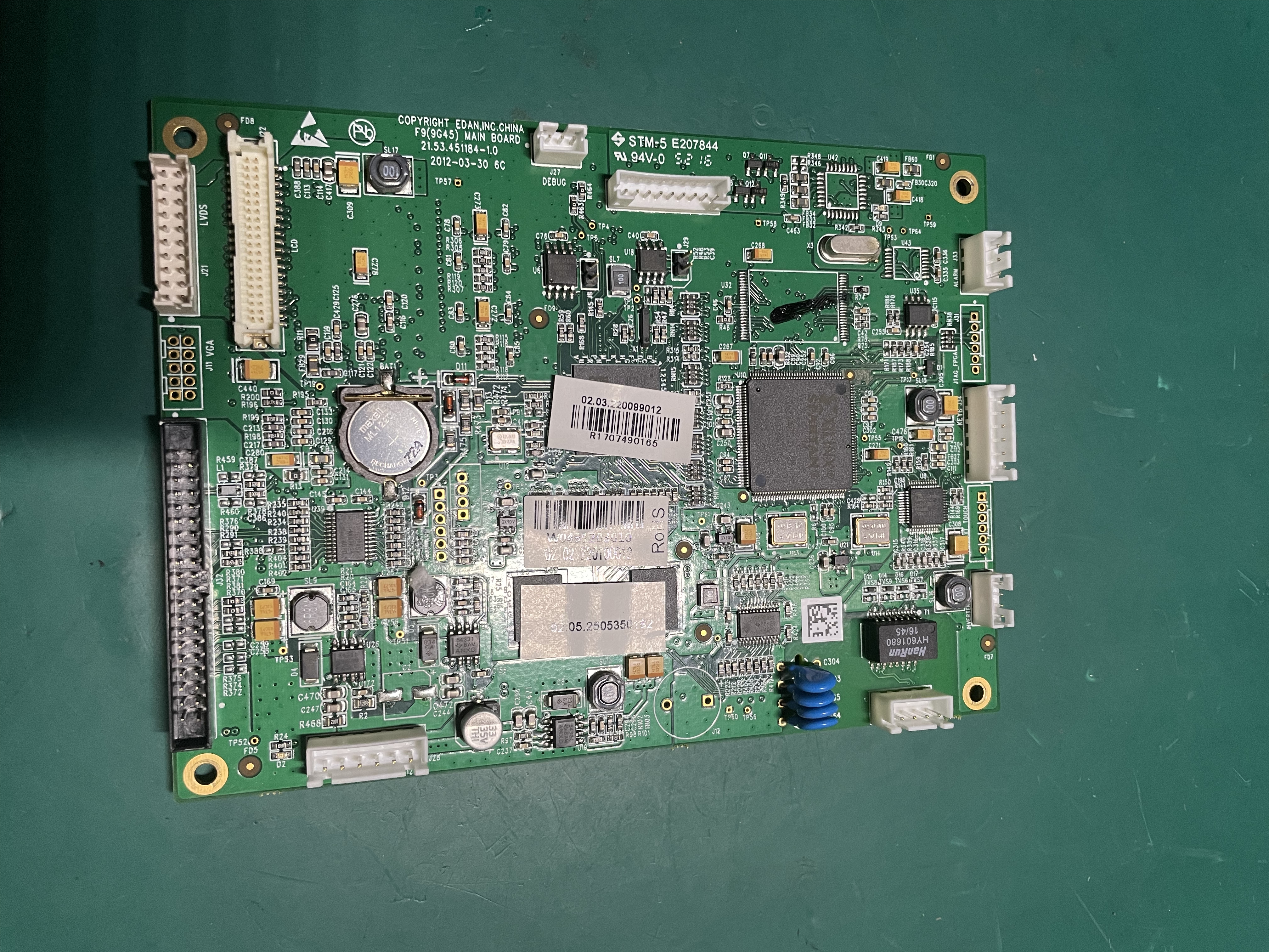 Edan F6 Fetal Monitor Mainboard 21.53.451184-1